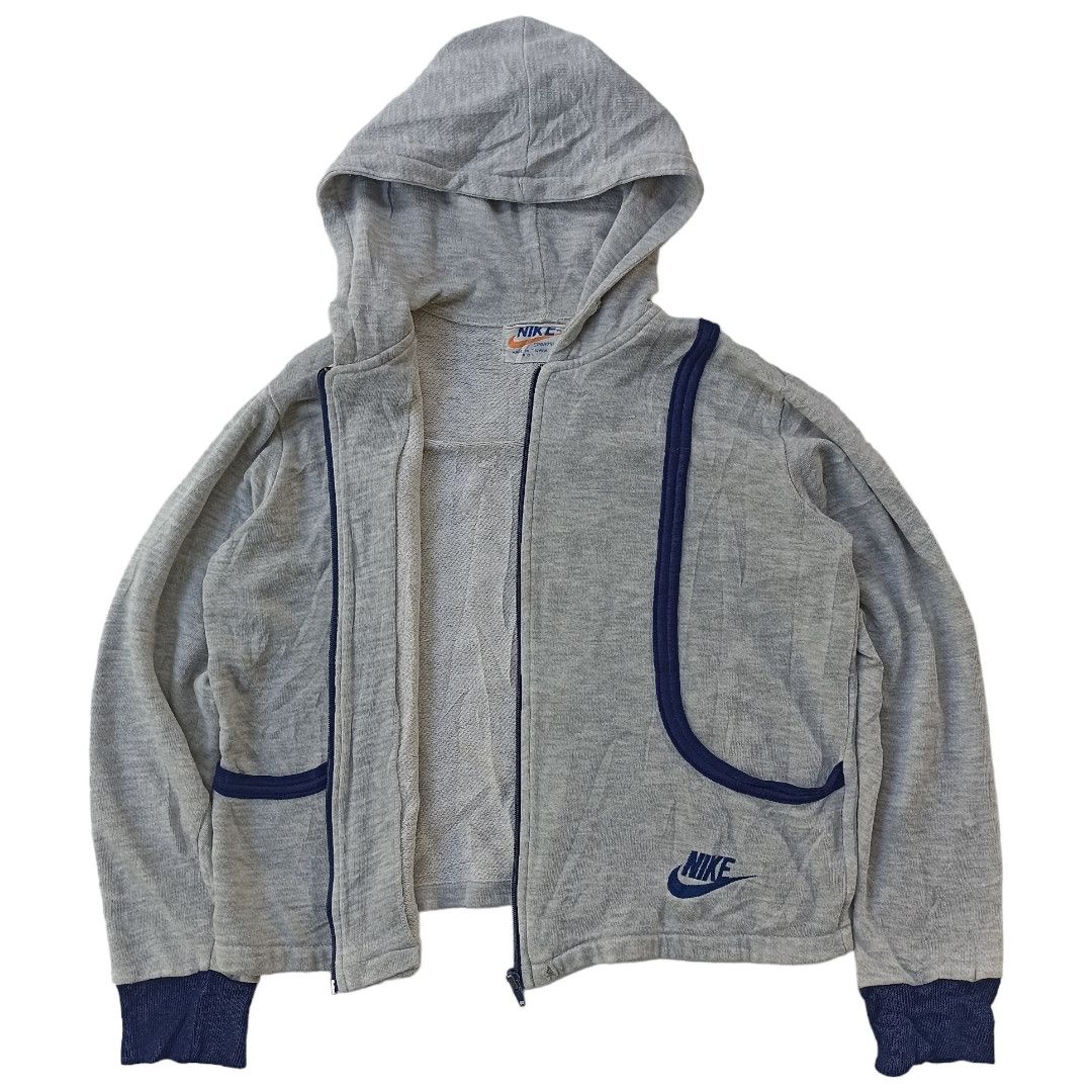 Nike Vintage 80s Nike Cropped Hoodie Size US M / EU 48-50 / 2 - 2 Thumbnail