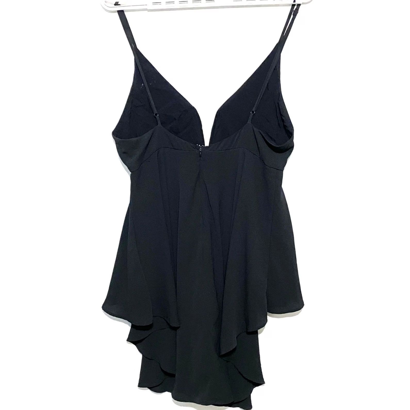 Fashion Nova VINTAGE Fashion Nova Black Electric Lightning Plunging V Neck Romper 2XL Sexy Fairygoth Size 40" / US 18 - 4 Thumbnail