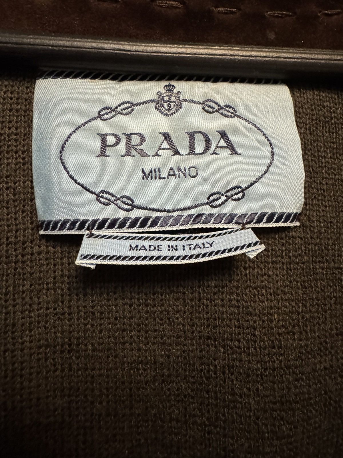 Prada Rare archival fa1990 suede sweater combo zip hoodie Size US M / EU 48-50 / 2 - 3 Thumbnail
