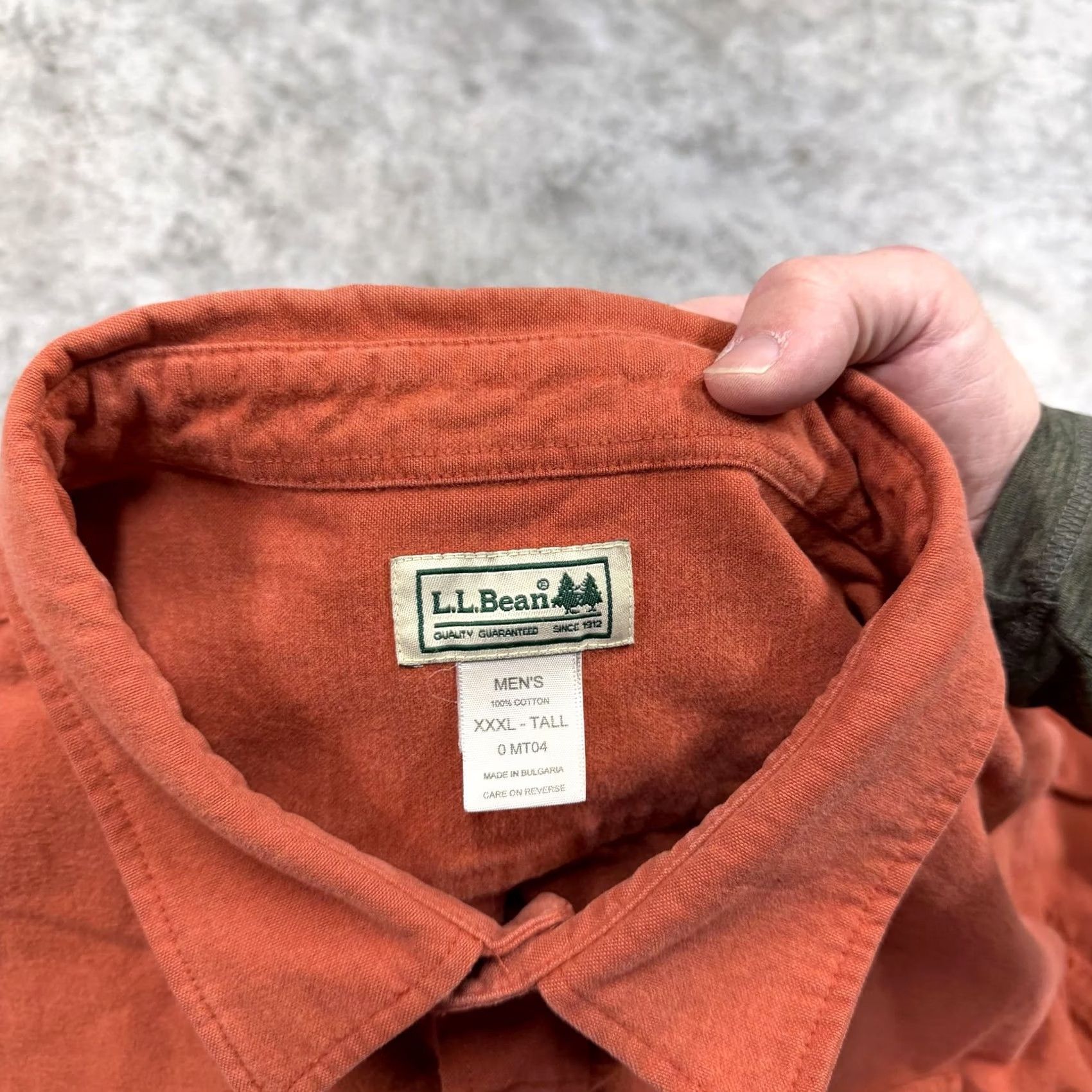 Vintage L.L. Bean Shirt Mens 3XLT Orange Chamois Flannel Button Pocket Size US XXL / EU 58 / 5 - 3 Thumbnail