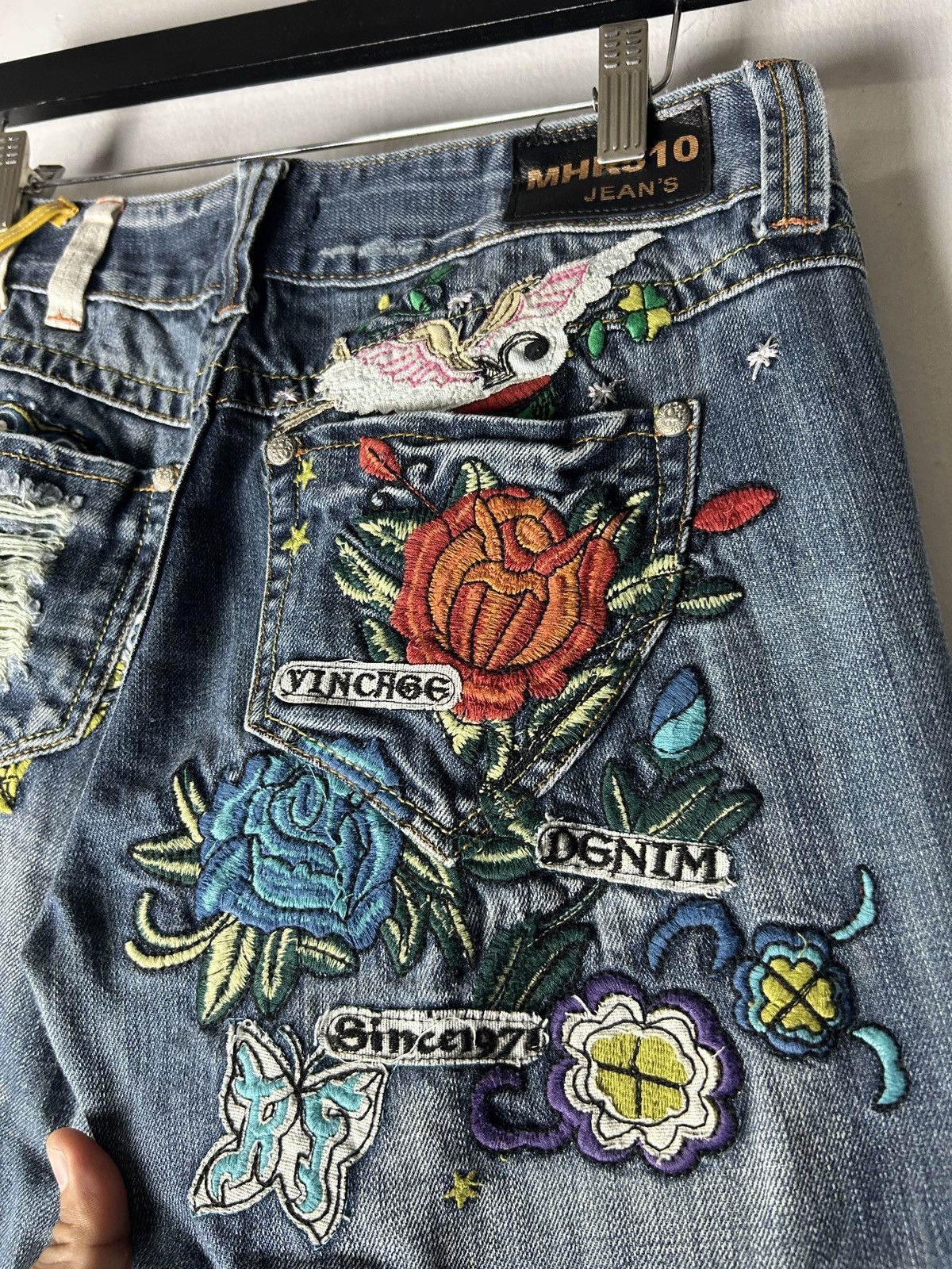 Yasuyuki Ishii MHR310 Tattoo Embroidery Flared Jeans Japanese denim lgb Size US 33 - 3 Thumbnail