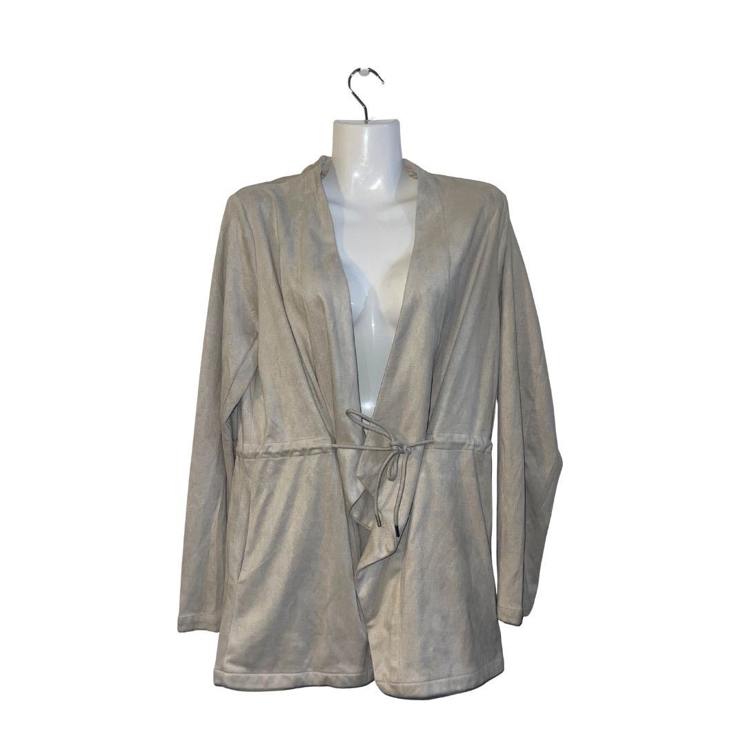 Other Thread & Supply Open Front Lightweight Faux Suede Jacket Size L / US 10 / IT 46 - 1 Thumbnail