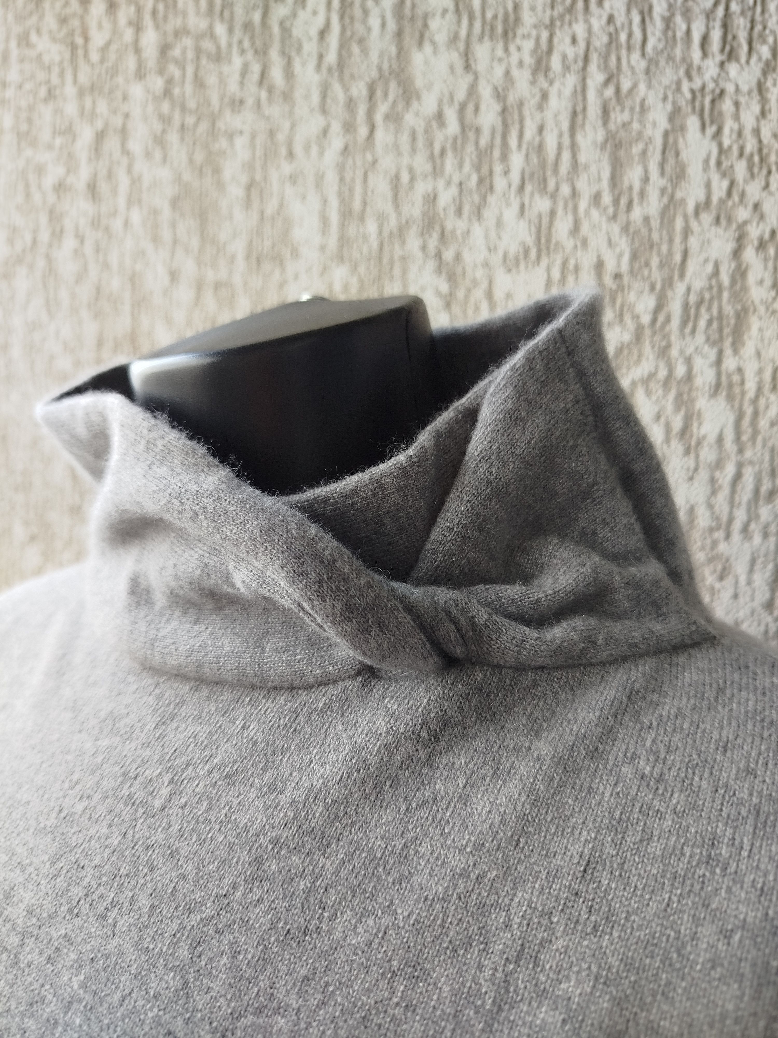 Brunello Cucinelli Pullover Sweater Cashmere Leather Sleeves Size L-XL Size L / US 10 / IT 46 - 3 Thumbnail