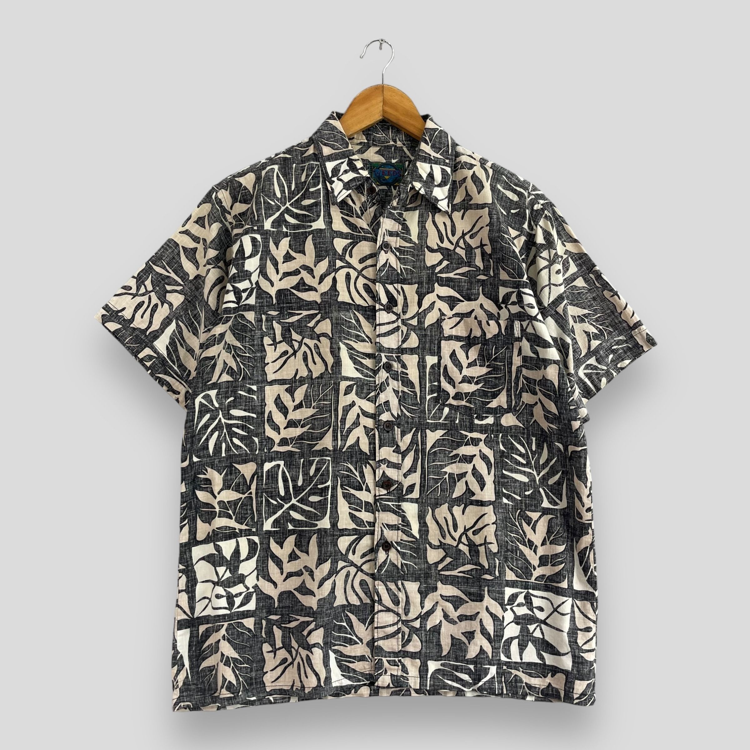 Vintage WEEDS Aloha Tropical Floral Leaves Motive Hawaii Shirt Size US M / EU 48-50 / 2 - 1 Thumbnail