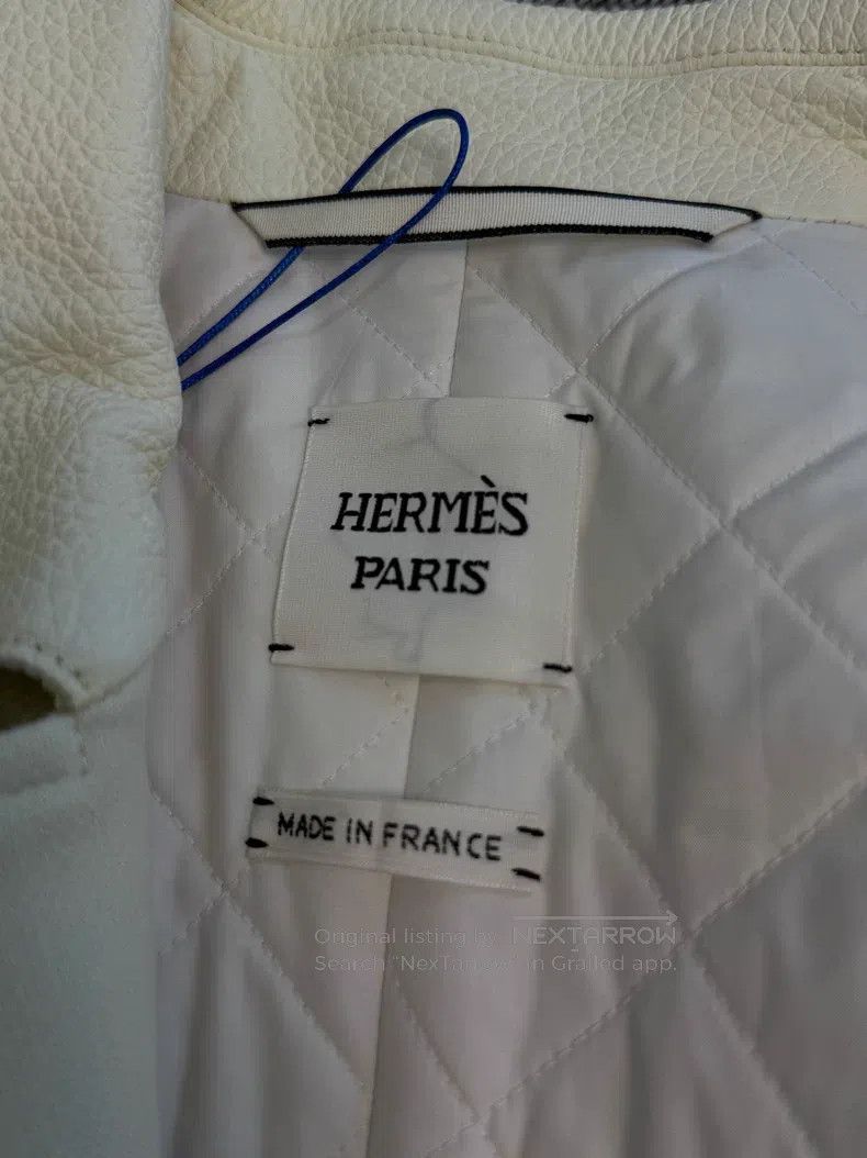Hermes Hermes Off-white long overcoat Size XS / US 0-2 / IT 36-38 - 5 Thumbnail