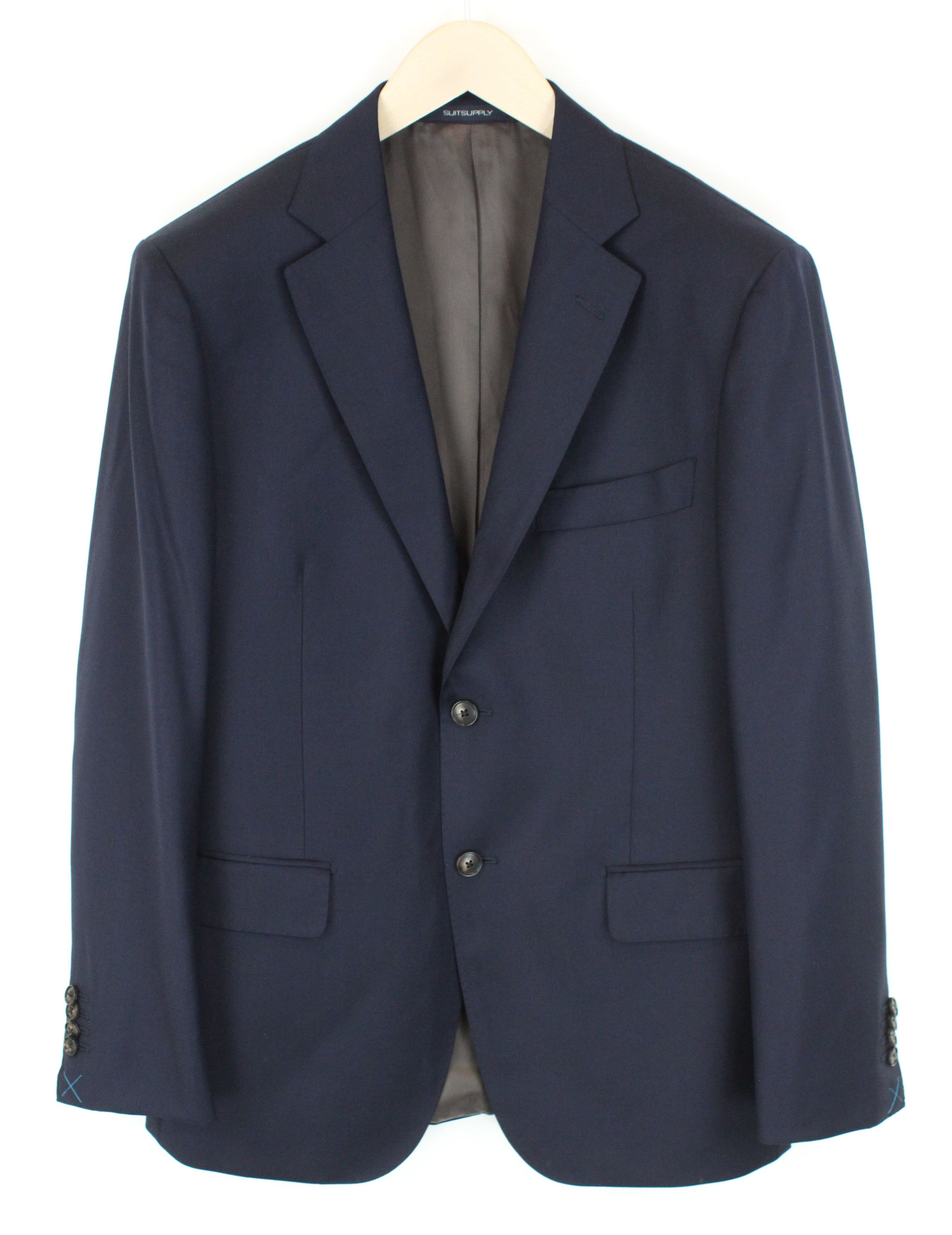 image of Suitsupply Napoli Uk40S Navy Wool Lined Blazer 56176, Men's