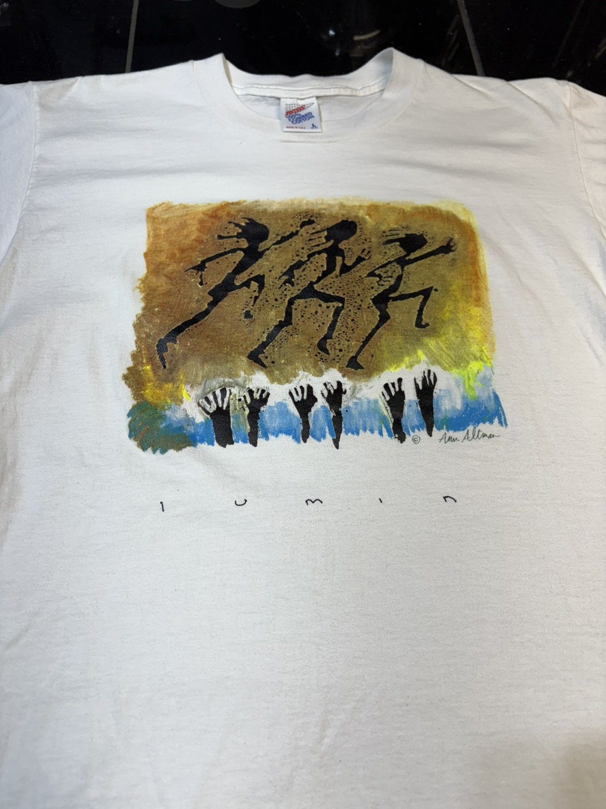 Vintage Vintage 90s Ann Altman “Lumin” Art Tee – Made in USA Size US L / EU 52-54 / 3 - 2 Thumbnail