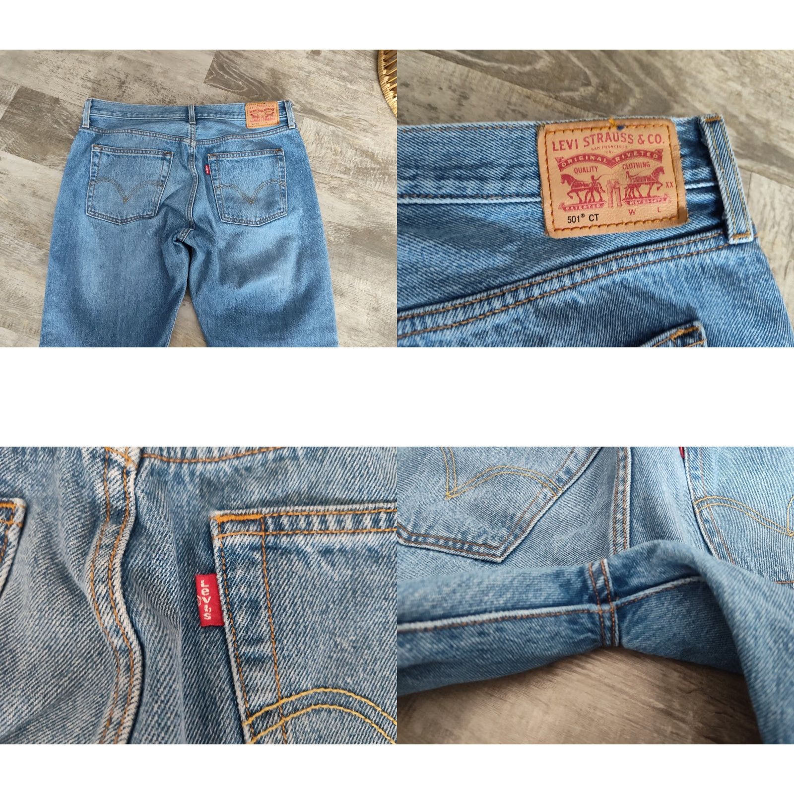 Levi's VINTAGE Levi's 501 CT Jeans Women 35x28 Button Fly Distressed Blue Jeans Regular Fit 5-Pocket Denim Spirit: Biker Grunge Mens Size 24" / US 00 / IT 34 - 10 Thumbnail
