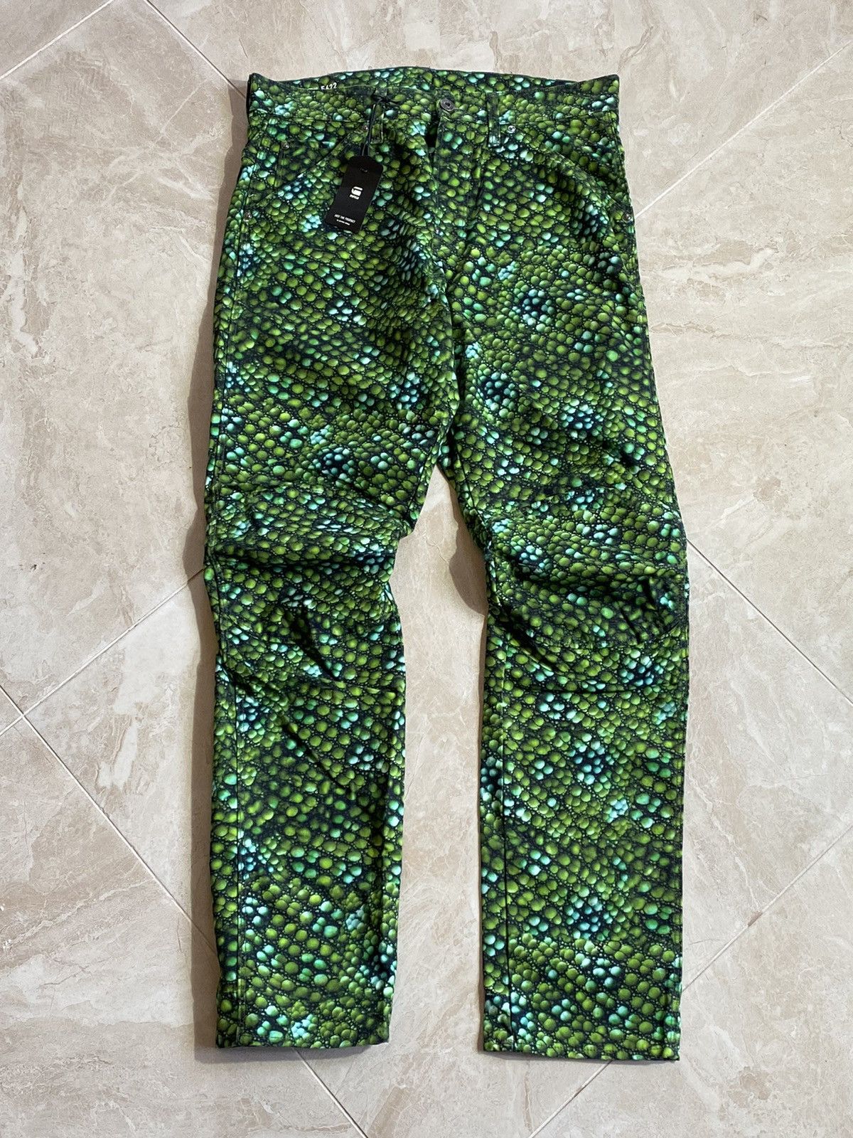 G-Star × Pharrell Pharrell & Gstar elwood 3D 5622 green iguana pants Size US 29 - 1 Thumbnail
