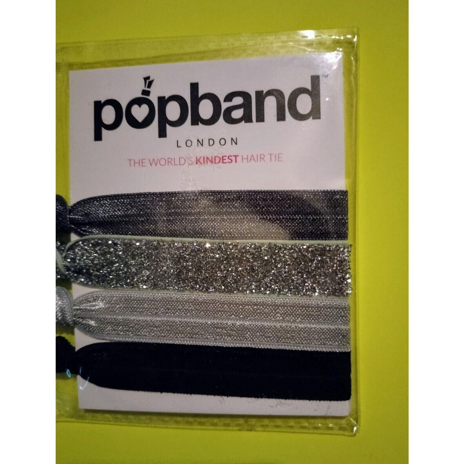 Other Popband Silver Gray Lace Shiny Glitter Hair Tie Accessories Size ONE SIZE - 5 Thumbnail
