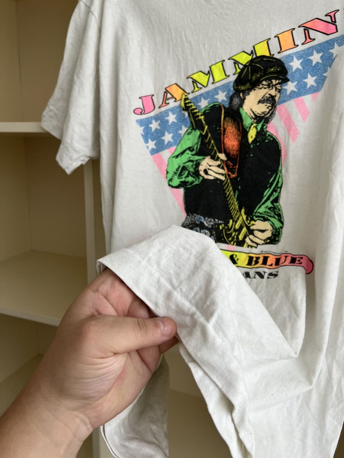 Fruit Of The Loom Vintage 1990 Carlos Santana Jammin Tee L New Orleans USA Size US L / EU 52-54 / 3 - 15 Thumbnail
