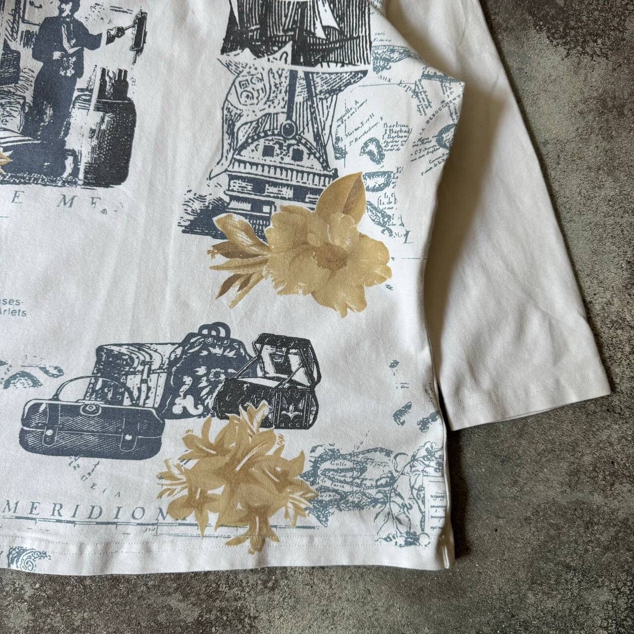 Hysteric Glamour × If Six Was Nine × Japanese Brand Amazing Printed 3/4 Sleeve Top (Jean Paul Gaultier style) Size M / US 6-8 / IT 42-44 - 6 Thumbnail