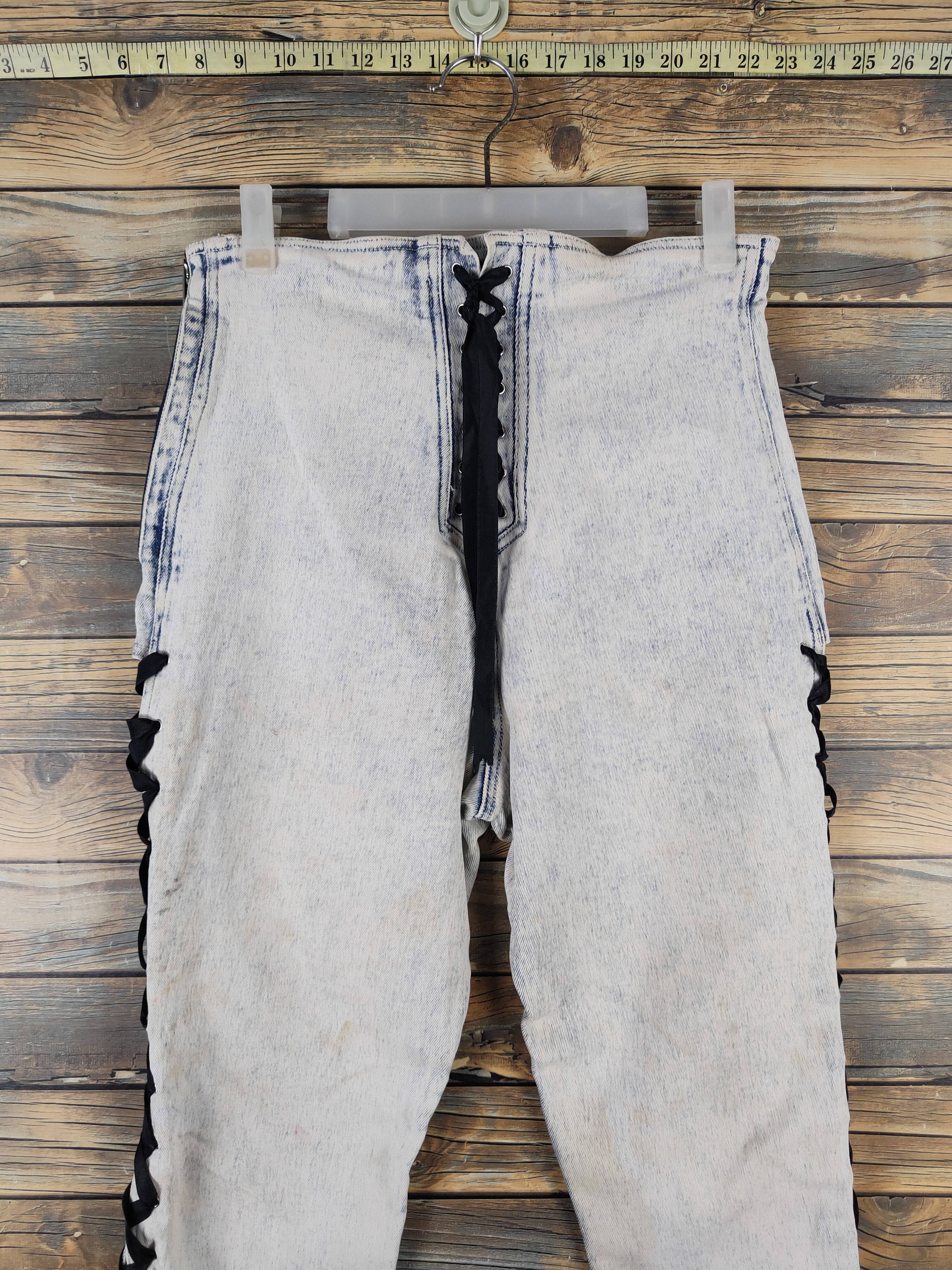 Japanese Brand DL I.o.u Blue Distressed Ripped Jeans #1110 Size 28" / US 6 / IT 42 - 2 Thumbnail