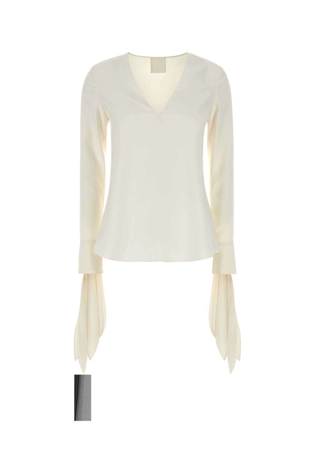 Givenchy White Silk Blouse Size S / US 4 / IT 40 - 1 Thumbnail