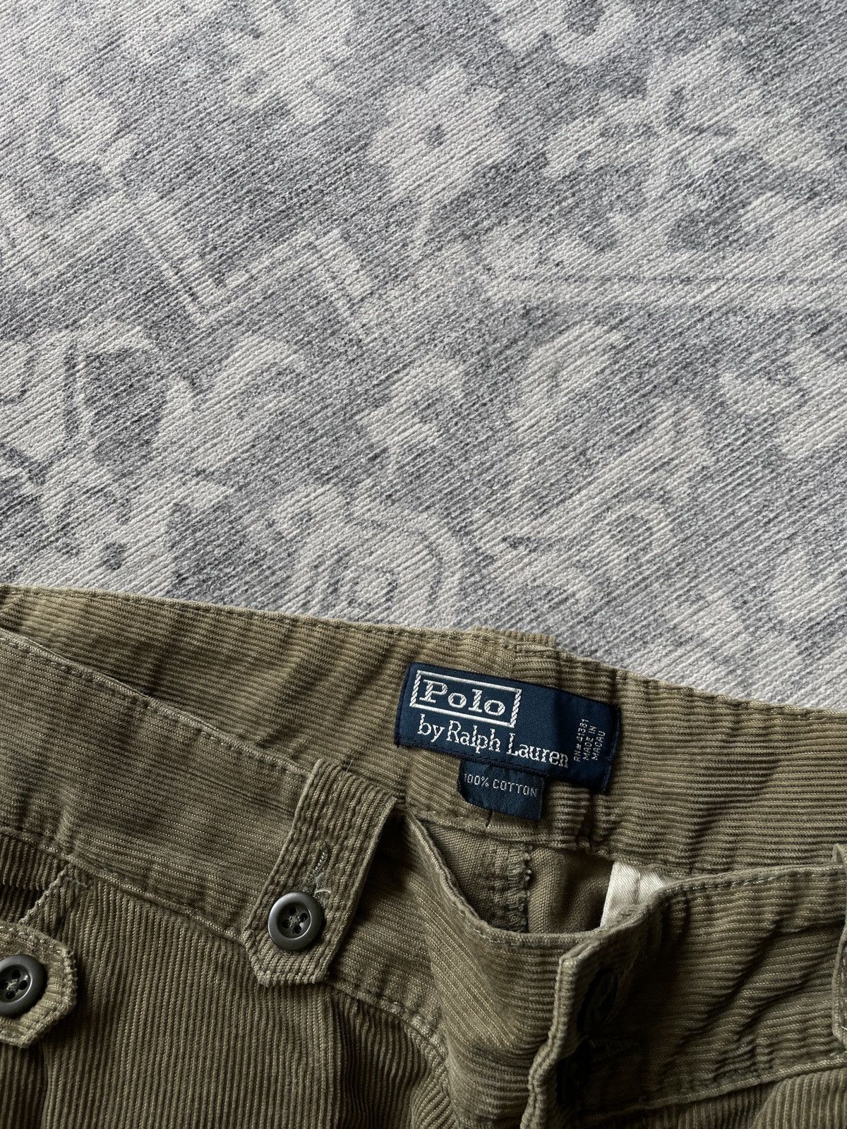 Polo Ralph Lauren Vintage Polo Ralph Lauren Cargo Pants Velvet Corduroy Army Size US 32 / EU 48 - 12 Thumbnail