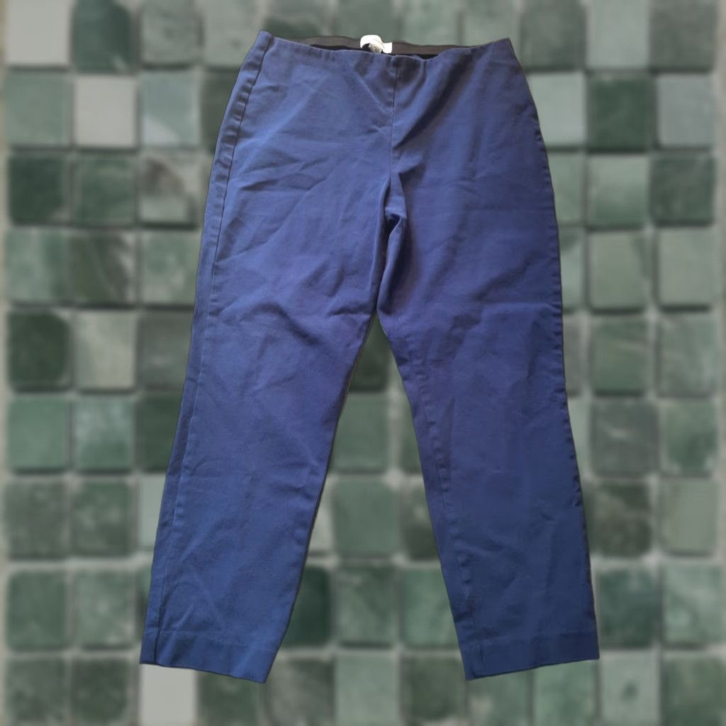 Liz Claiborne Liz Claiborne Pants Womens Size 10 Blue Classic Stretch Casual Travel Regular Zip Solid Woven Shirt? Size 32" / US 10 / IT 46 - 1 Thumbnail