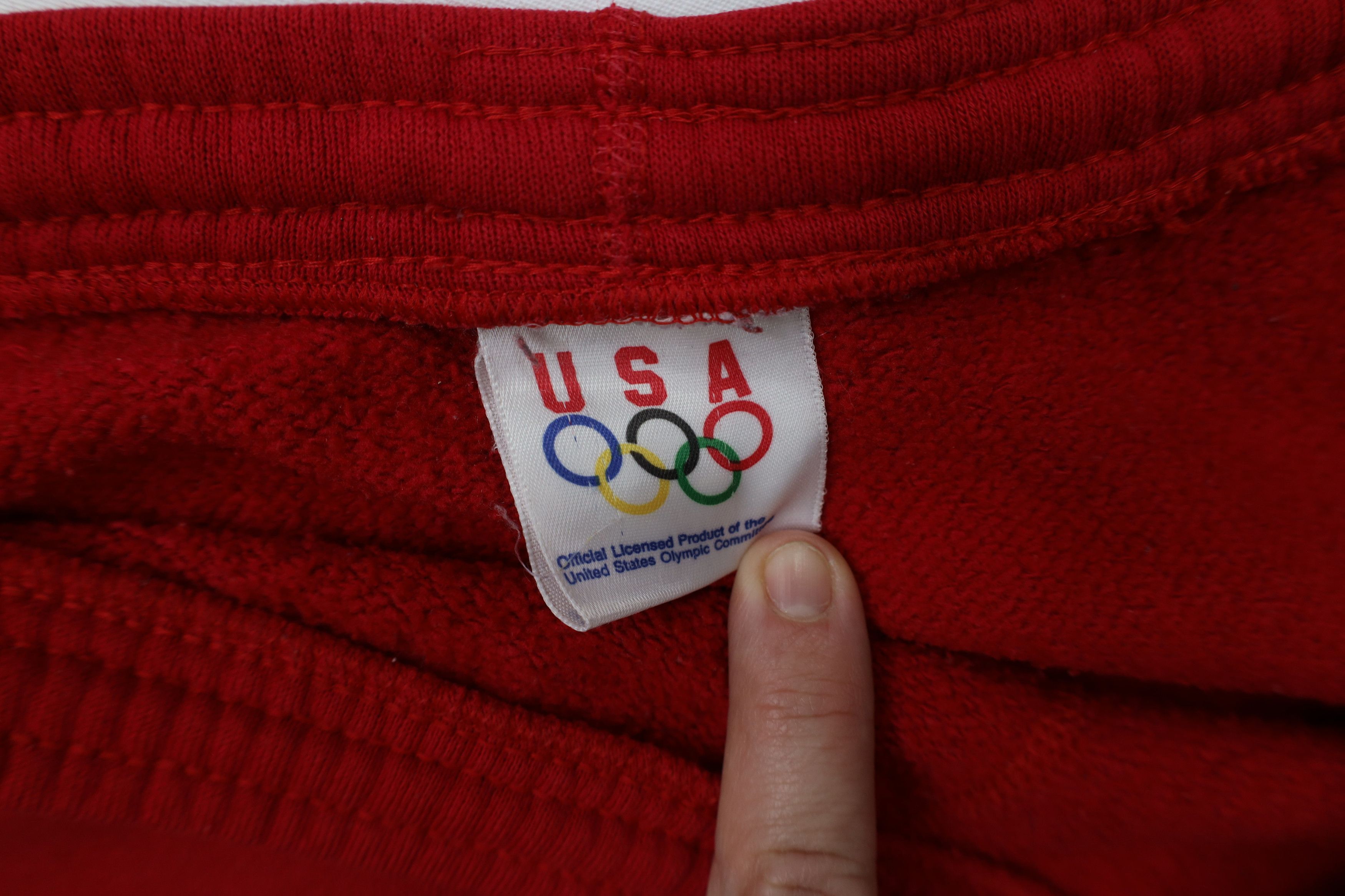 Vintage Vintage 90s USA Olympics Blank Sweatpants Joggers Red USA Size US 34 / EU 50 - 8 Thumbnail