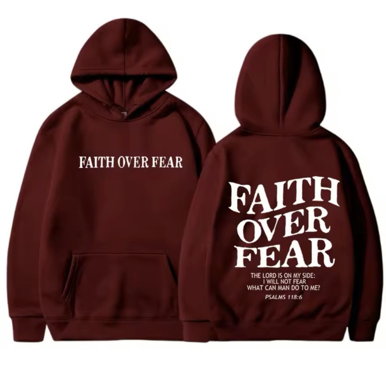 Japanese Brand Hoodie “Faith Over Fear” Size US M / EU 48-50 / 2 - 1 Thumbnail