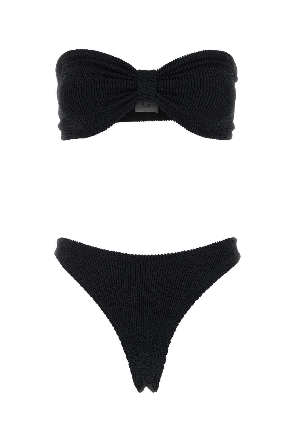 Hunza G Black Stretch Nylon Tina Bikini Size M / US 6-8 / IT 42-44 - 1 Thumbnail