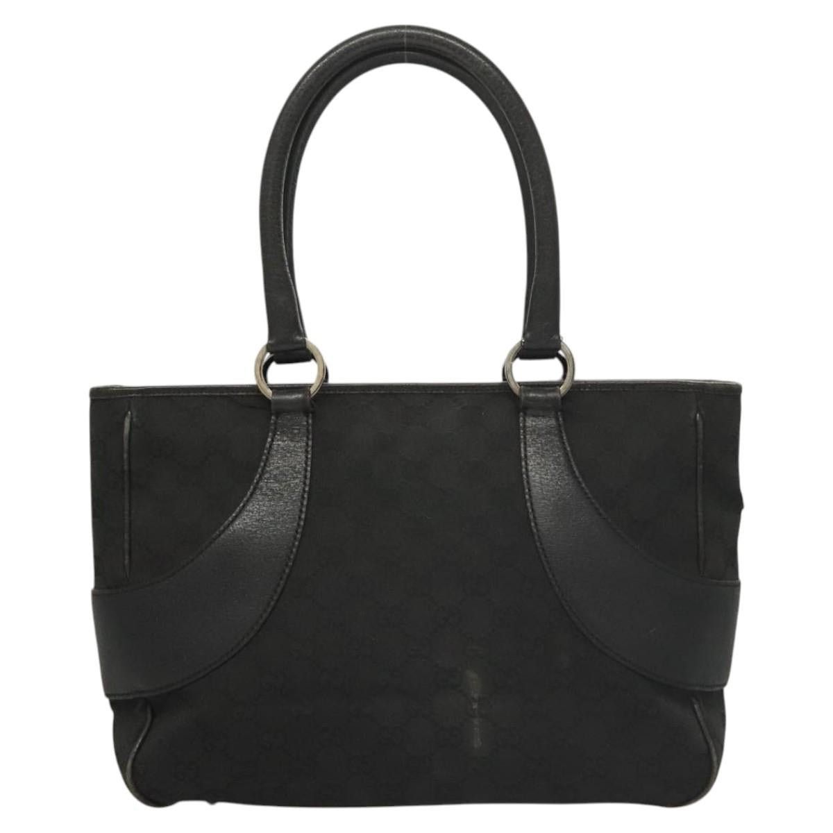 Gucci GUCCI GG Canvas Tote Bag Black Silver Size ONE SIZE - 2 Thumbnail