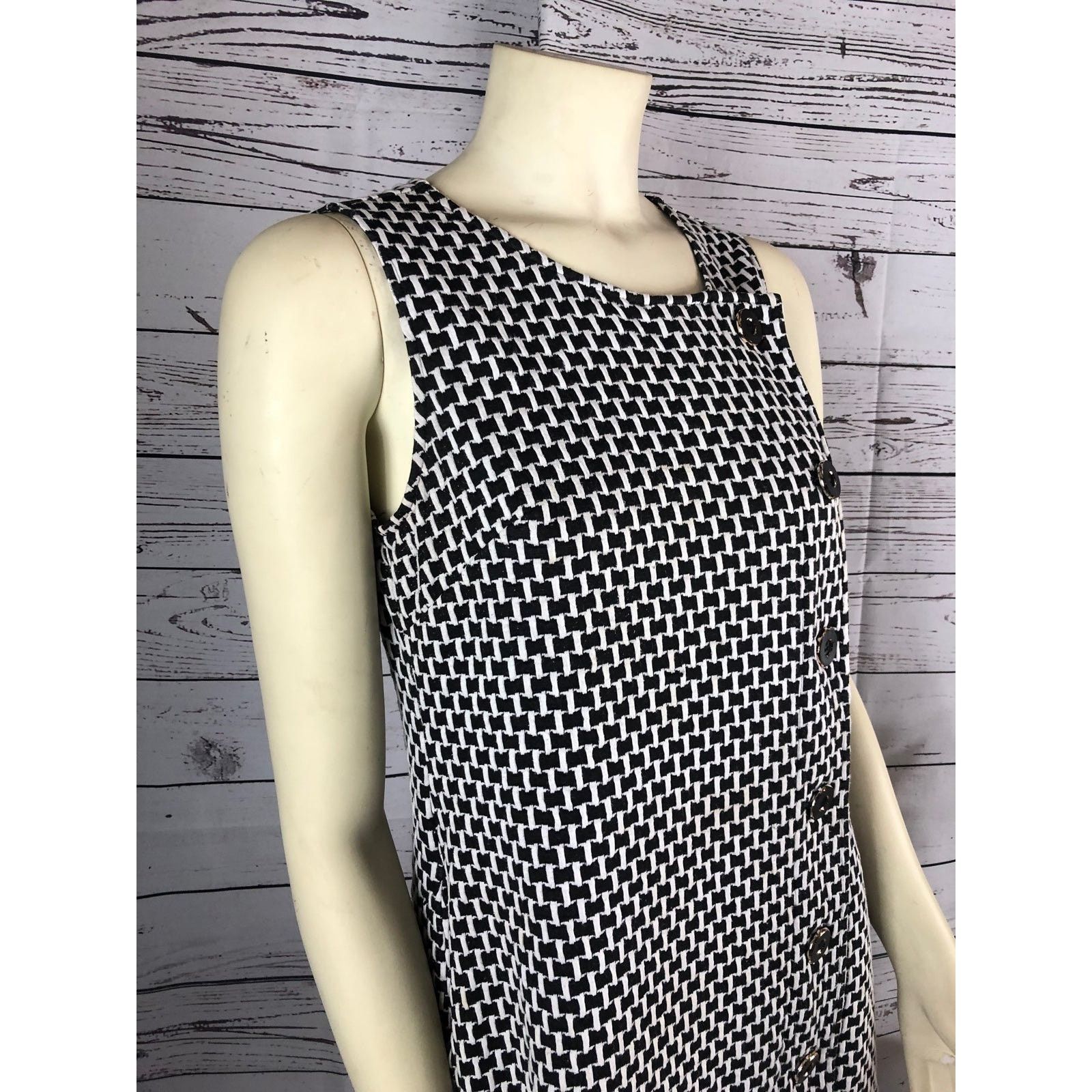 Anthropologie Anthropologie Tabitha sleeveless 70s style dress black cream Size S / US 4 / IT 40 - 5 Thumbnail