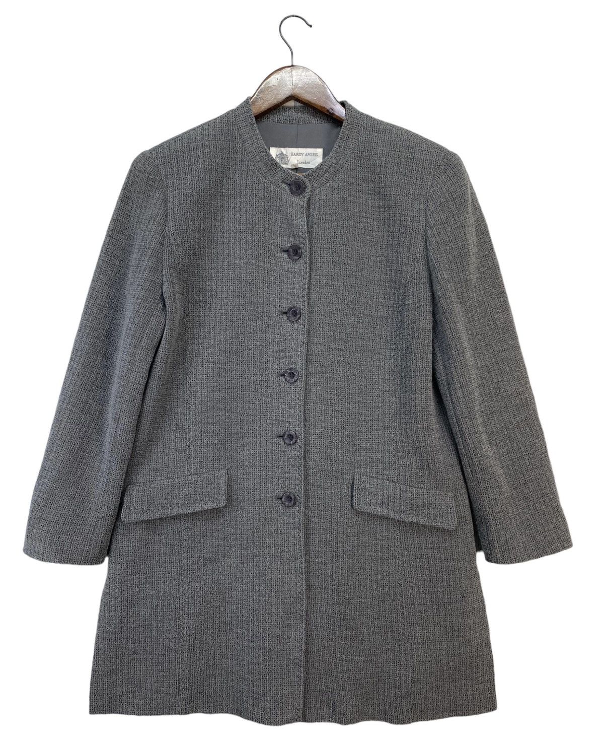 image of Hardy Amies Button Jacket in Grey, Women's