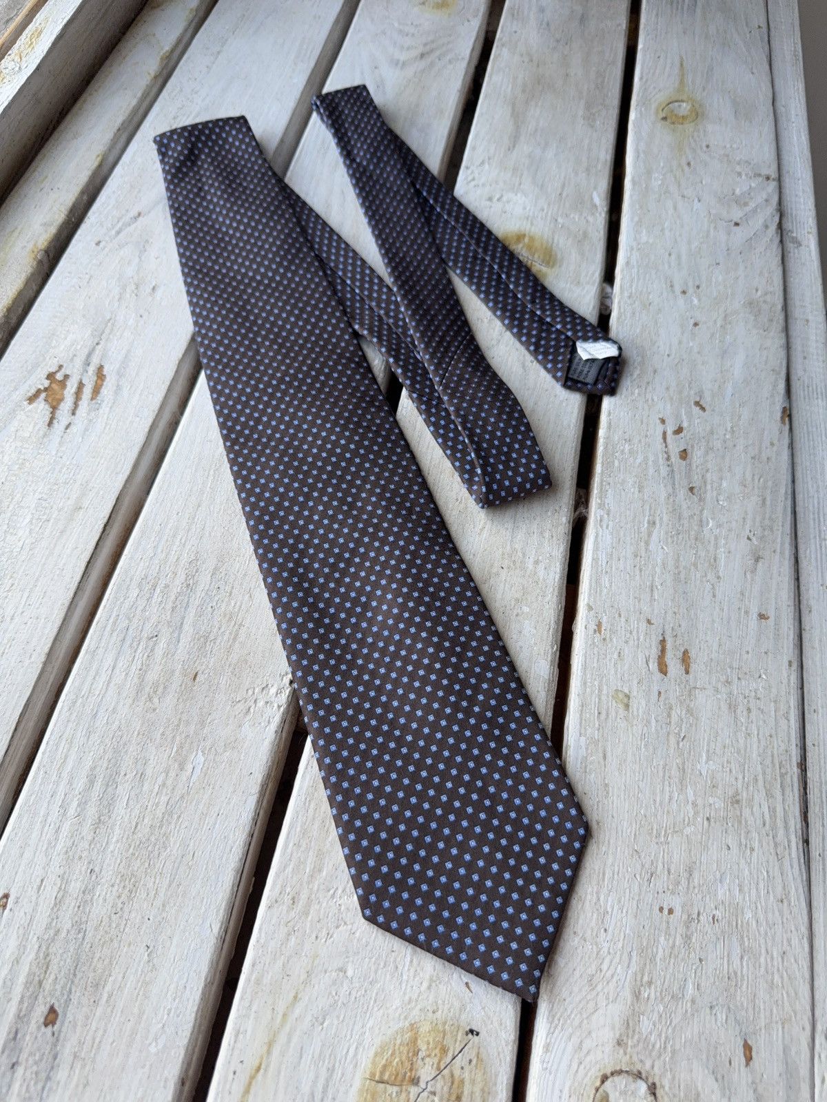 Other Gilberto Silk Tie Light Blue Micro Pattern Made in Italy Size ONE SIZE - 1 Thumbnail