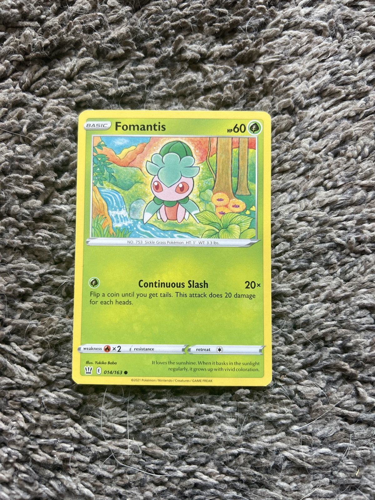 Hypebeast × Nintendo × Pokemon 2021 Pokémon Fomantis Basic Card Size ONE SIZE - 1 Thumbnail