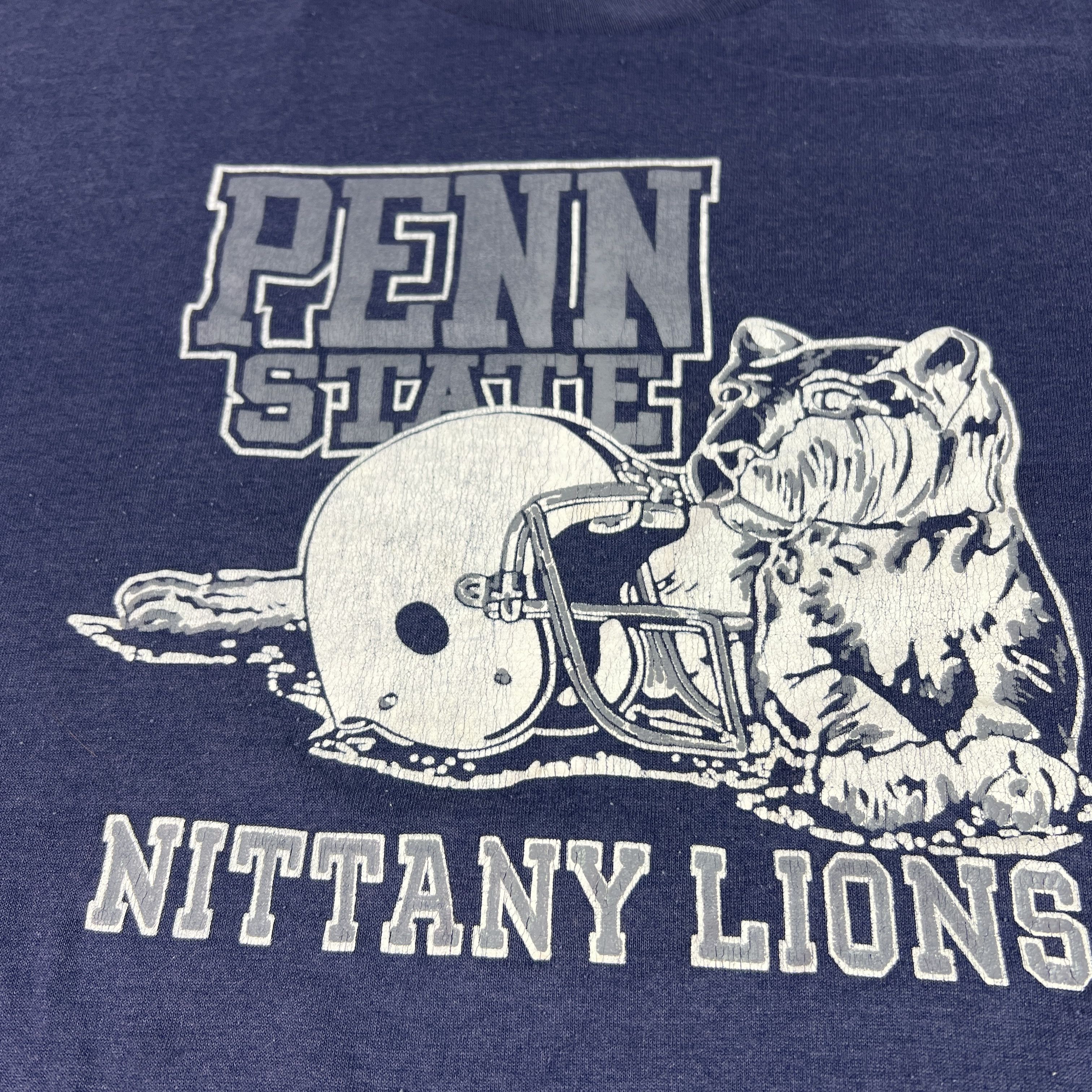 Jerzees VTG 80s Penn State Nittany Lion Shirt Blue Faded Tee Size US M / EU 48-50 / 2 - 6 Thumbnail
