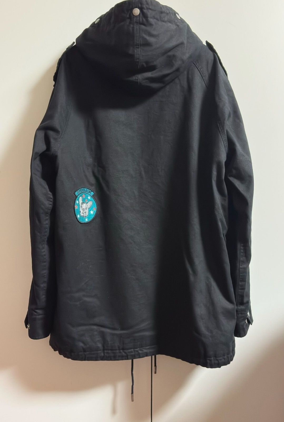 Saint Laurent Paris Saint Laurent Black Parka Coat Badge Patches Cotton Jacket Size US S / EU 44-46 / 1 - 4 Thumbnail