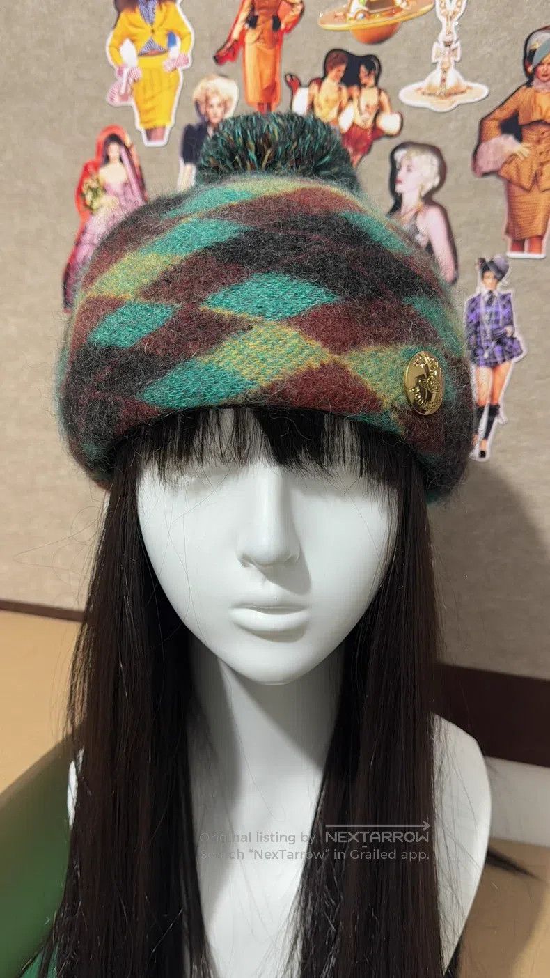 Vivienne Westwood Vivienne Westwood Diamond Patterned Hat Size ONE SIZE - 1 Thumbnail