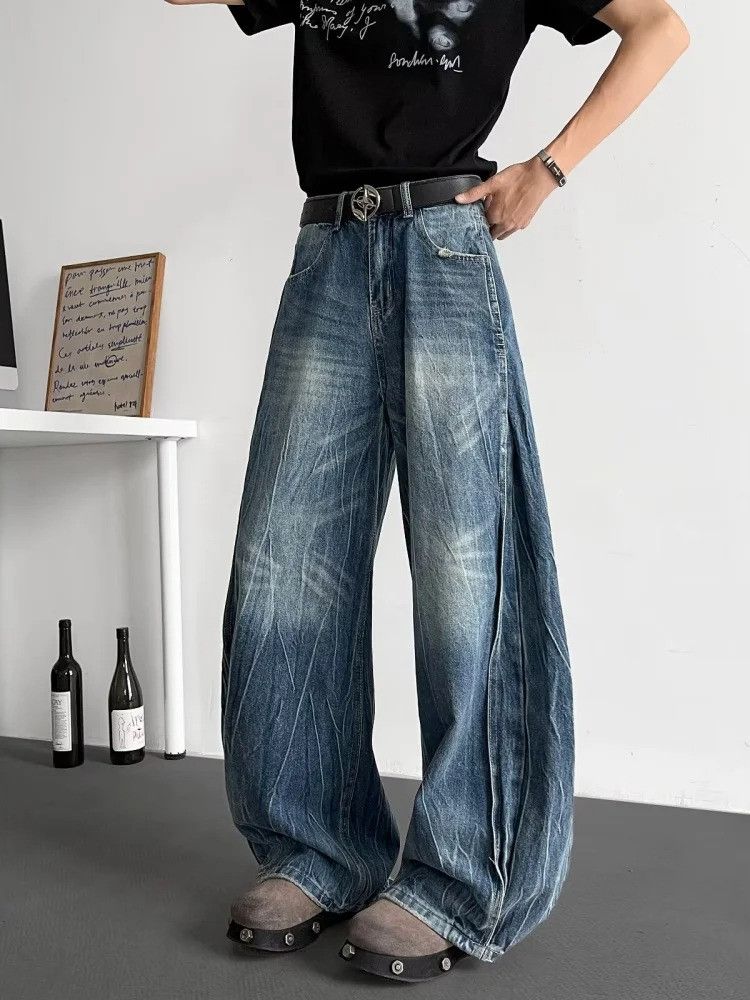 Vintage Y2K Patchwork Baggy Jeans Size US 30 / EU 46 - 1 Thumbnail