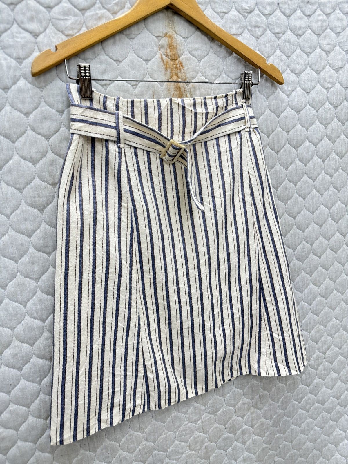 Loro Piana 🔥🔥🔥ARCHIVE LORO PIANA BELTED STRIPE SKIRTS Size 27" / US 4 / IT 40 - 2 Thumbnail