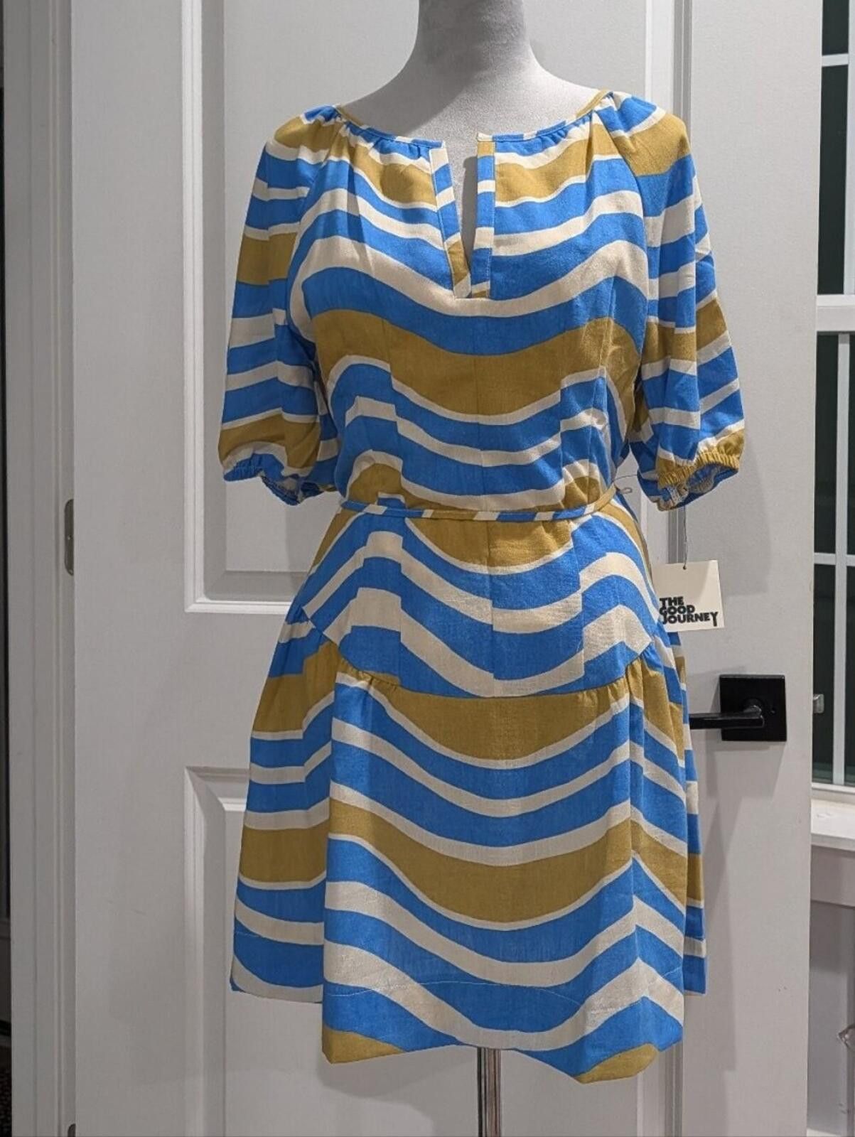 Other Wave-Stripe Mini Dress in Blue and Mustard Size M / US 6-8 / IT 42-44 - 6 Thumbnail