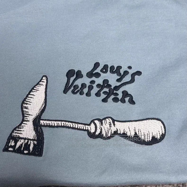 Louis Vuitton Louis Vuitton Hammer Tool Embroidered Haze Blue Short Slee Size US M / EU 48-50 / 2 - 6 Thumbnail