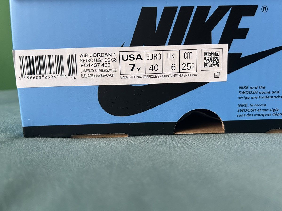 Jordan Brand Nike Air Jordan 1 High UNC Toe 2023 Size US 7 / EU 40 - 5 Thumbnail