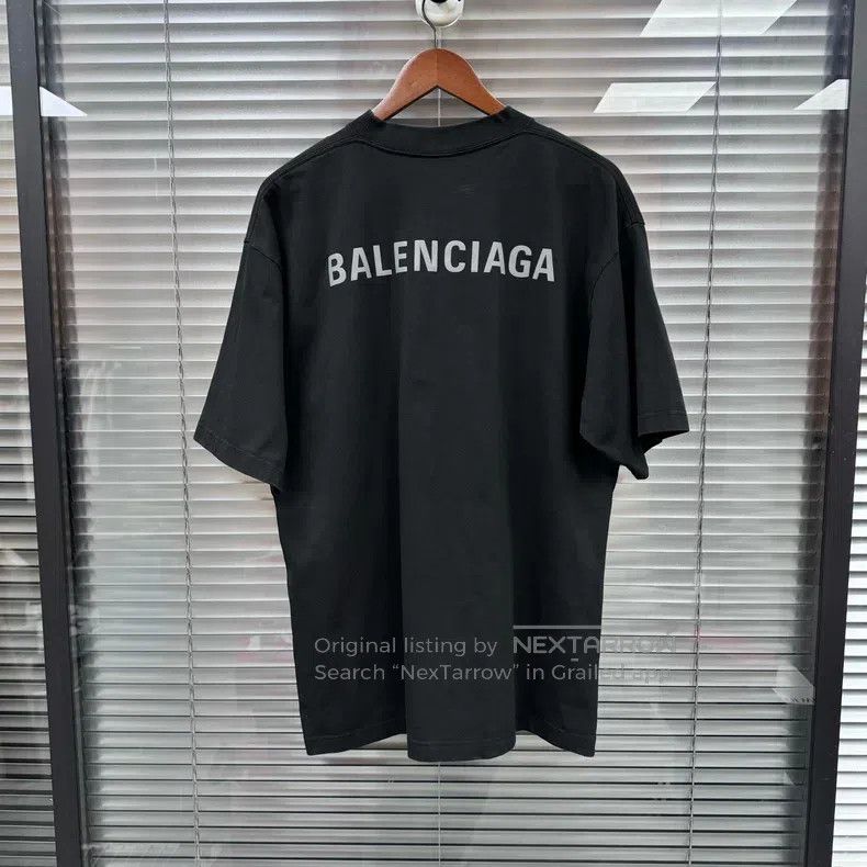 Balenciaga Balenciaga Reflective Logo Short Sleeve T-Shirt Size US M / EU 48-50 / 2 - 2 Thumbnail