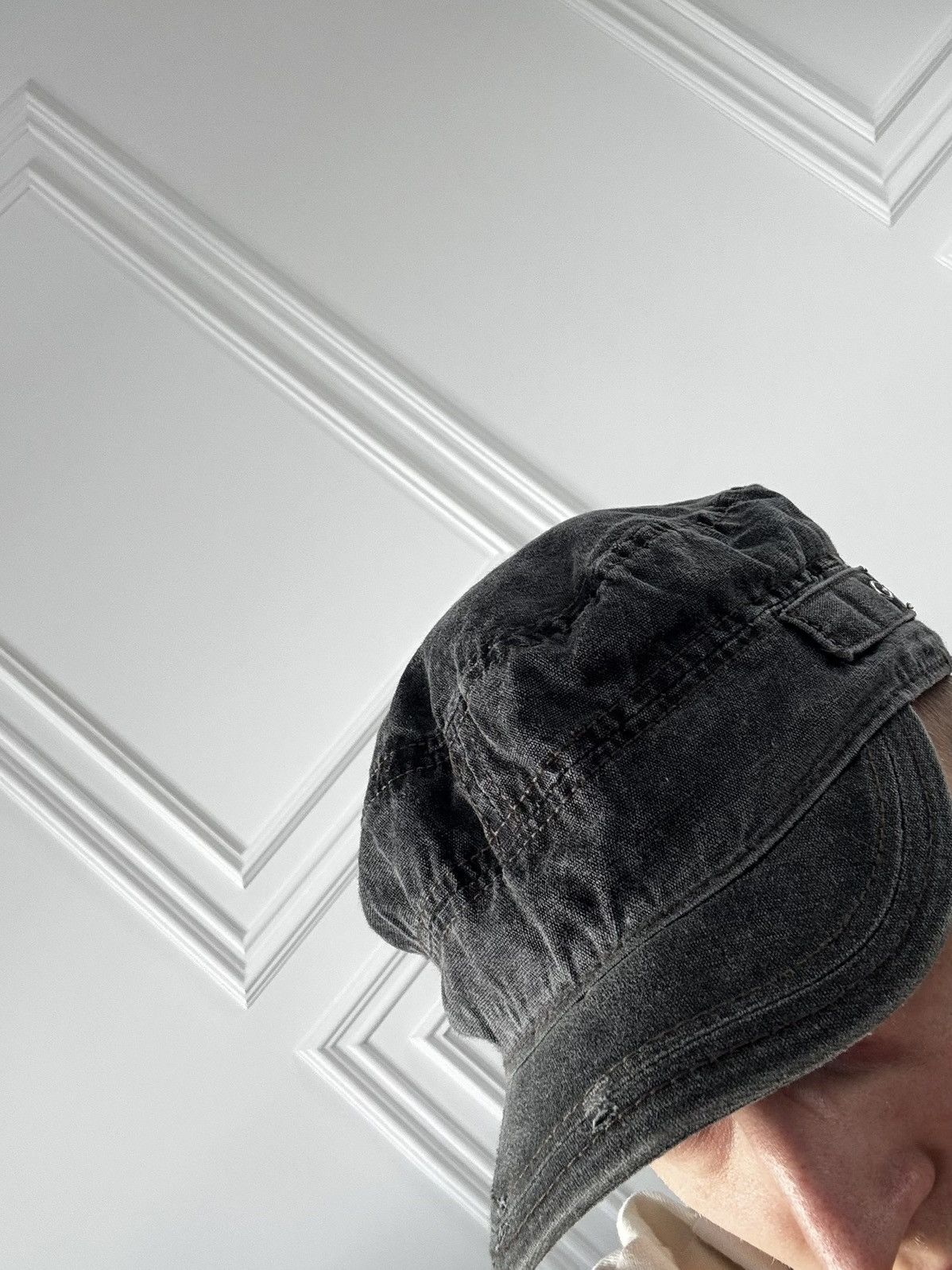 Japanese Brand 00’s Japanese Brand Y2K Faded Denim Beret Hat Size ONE SIZE - 8 Thumbnail