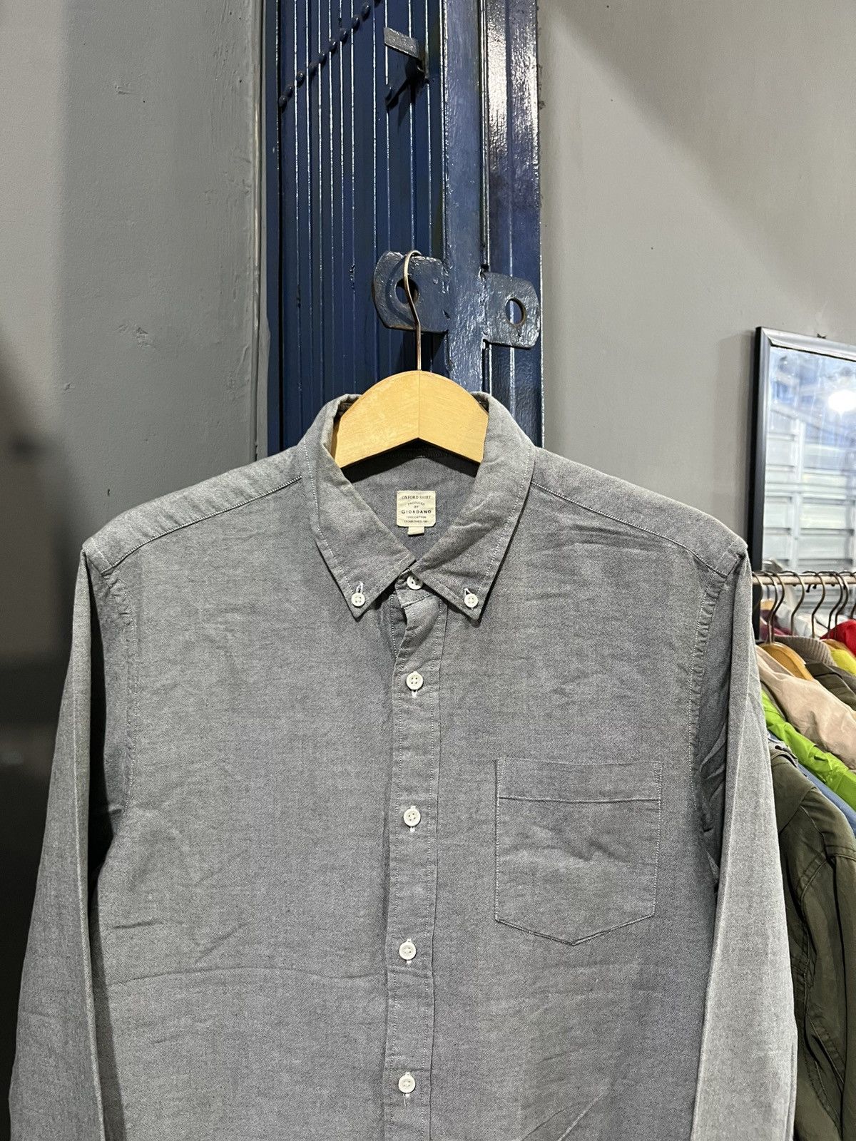 Giordano Giordano chambray button ups shirt long sleeve Size US L / EU 52-54 / 3 - 6 Thumbnail