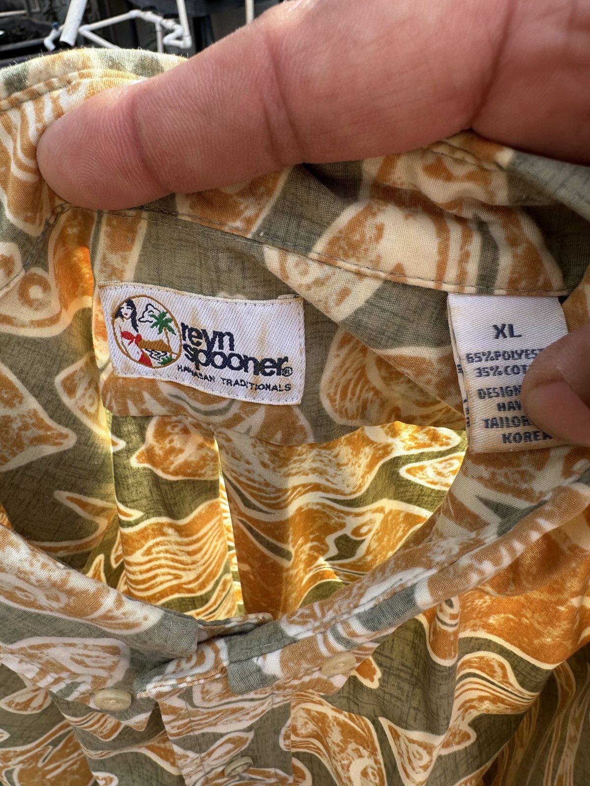 Reyn Spooner Reyn Spooner Orange/Green Hawaiian Print Men's XL Size US XL / EU 56 / 4 - 4 Thumbnail