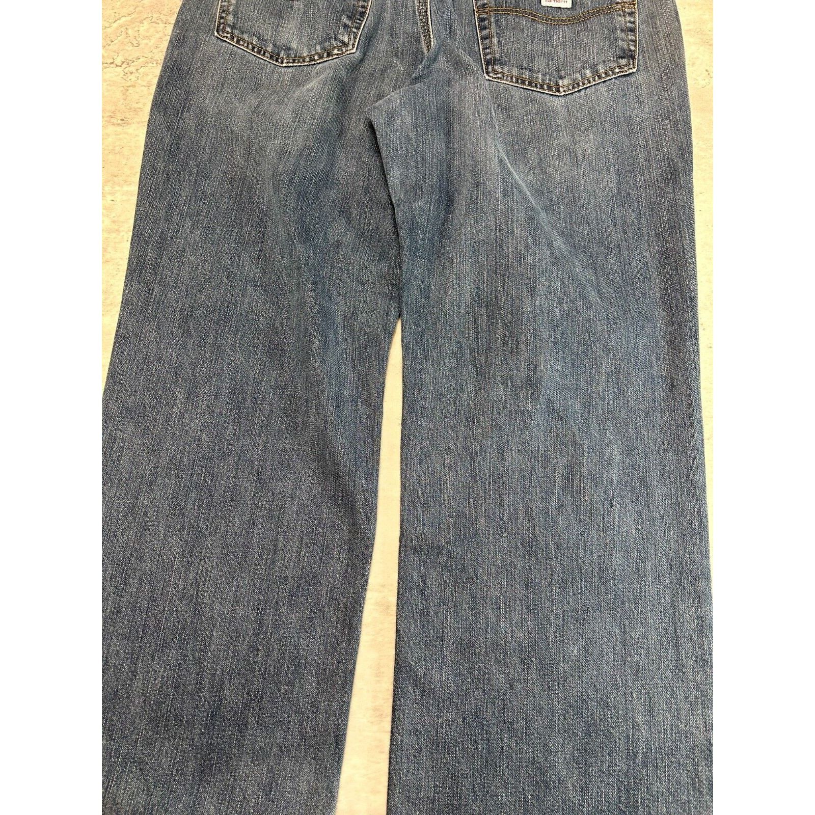 Carhartt Carhartt Relaxed Fit Dark Wash Denim Workwear Pants Size 36 Size US 36 / EU 52 - 8 Thumbnail