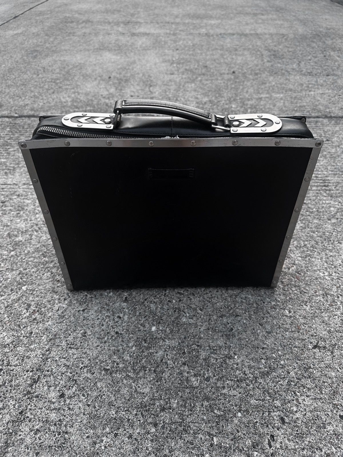 Jean Paul Gaultier Jean Paul Gaultier Leather Metal Plate Box Briefcase Bag Size ONE SIZE - 2 Thumbnail