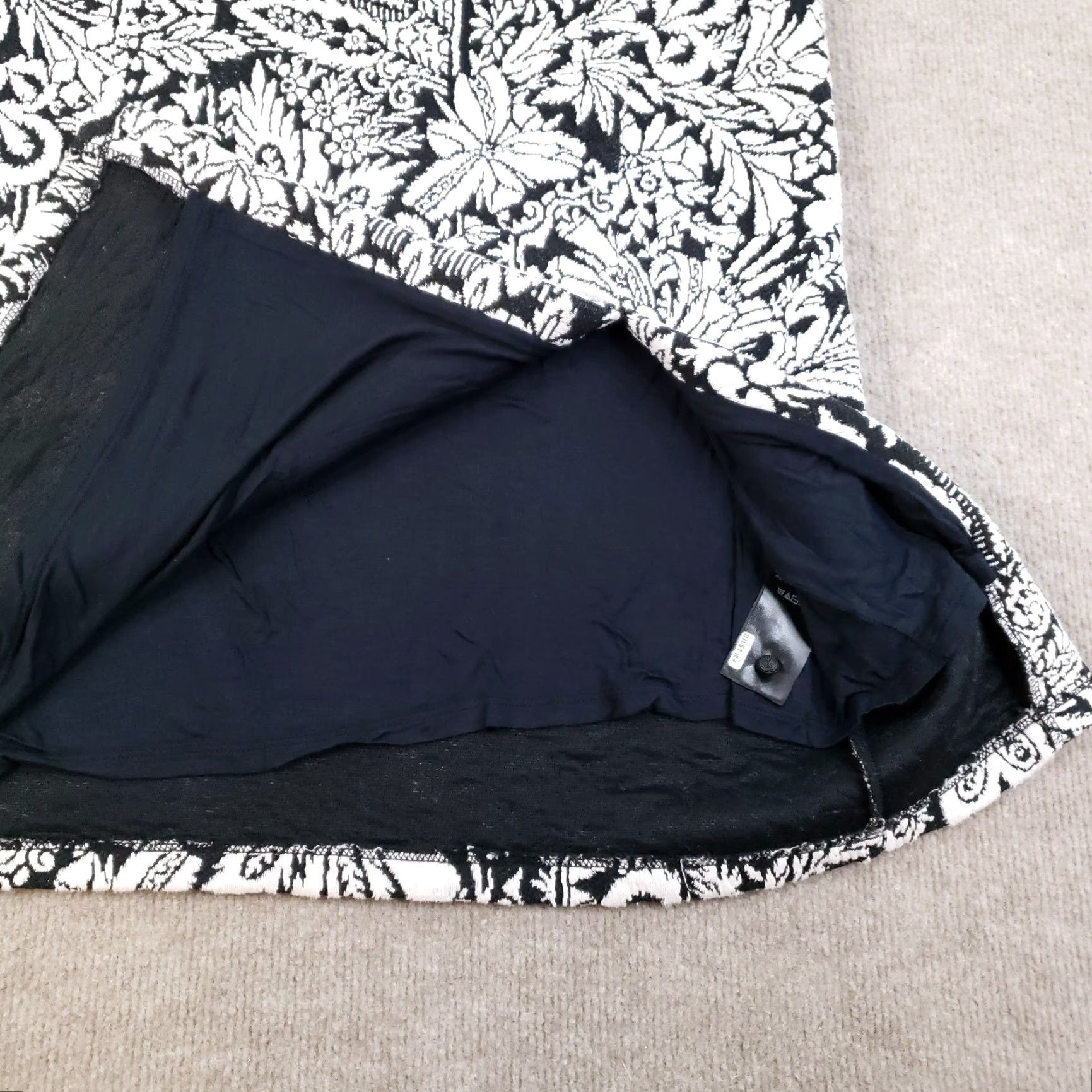 Anthropologie Dress Womens Large Black WhiteKeyhole Cut-Out Midi Jacquard -  ilac.rochib.com