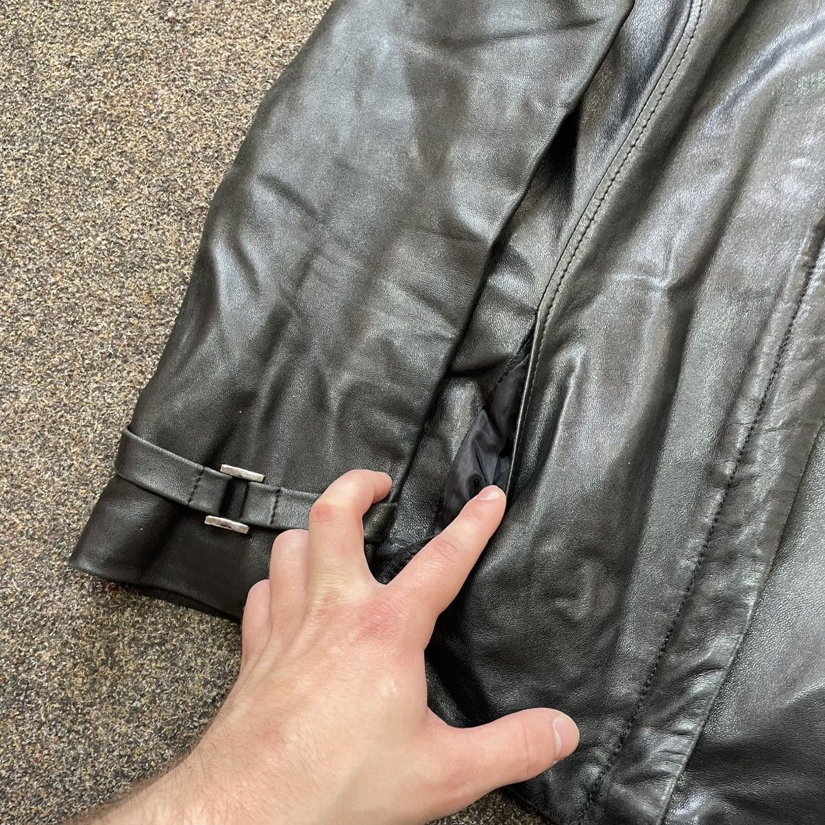 Vintage Vintage Y2K Black Leather Biker Jacket Punk Rock Oversized L Size US L / EU 52-54 / 3 - 4 Thumbnail
