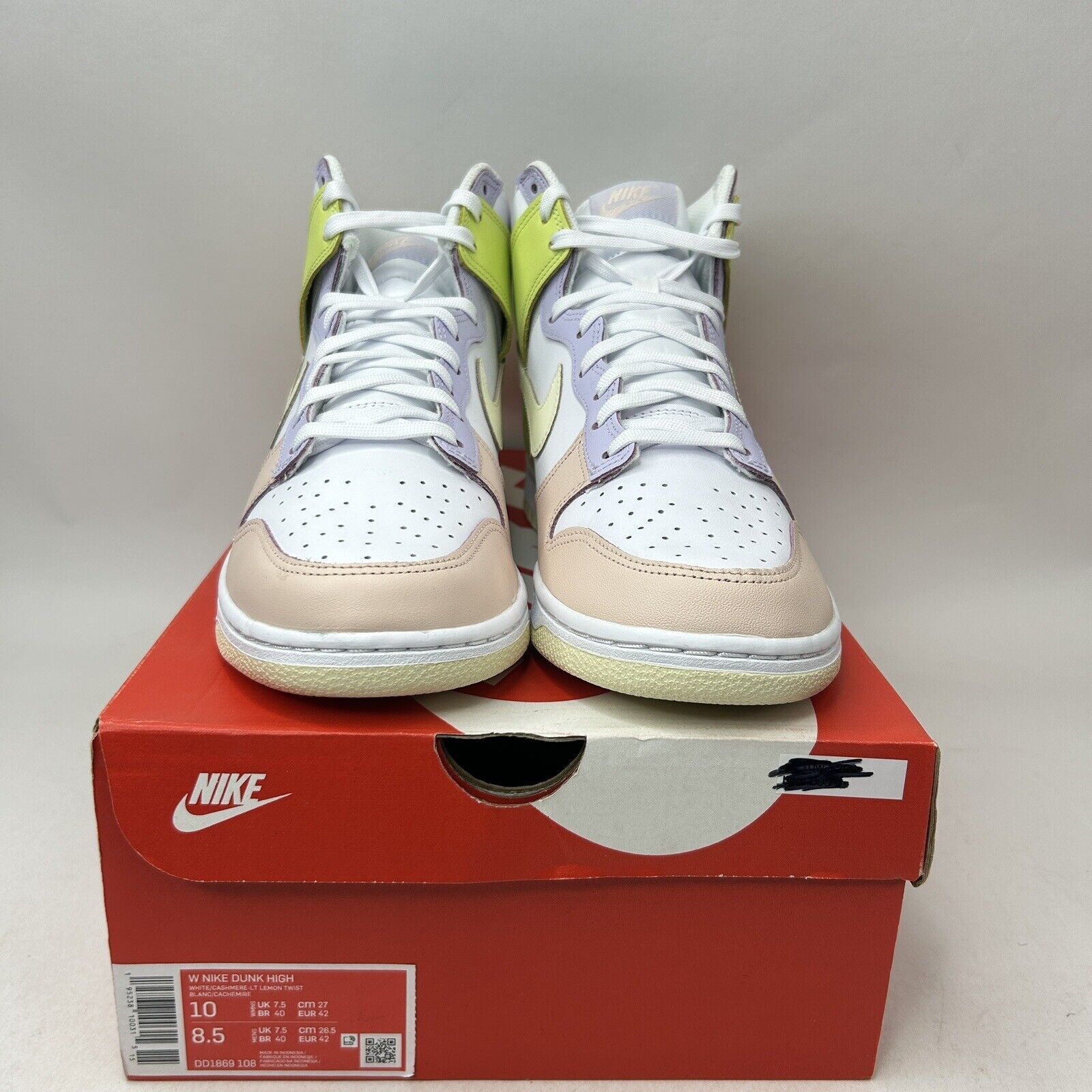 Nike Nike Dunk High WMNS “Cashmere/Lemon Twist” 2024 Size US 10 / IT 40 - 2 Thumbnail