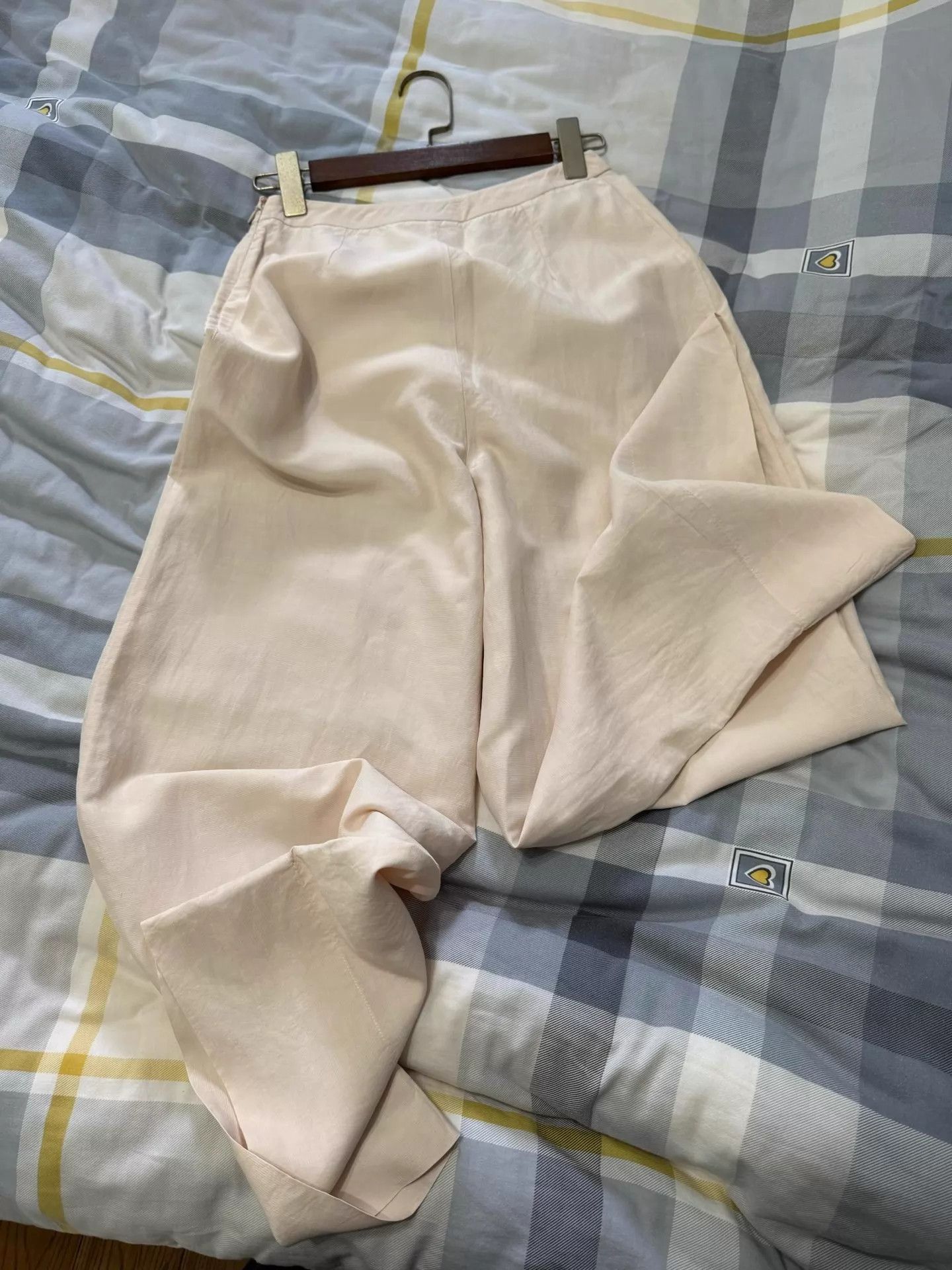 Jil Sander Jil Sander Women's Linen Blend Light Pink Trousers Size 25" / US 0 / IT 36 - 4 Thumbnail