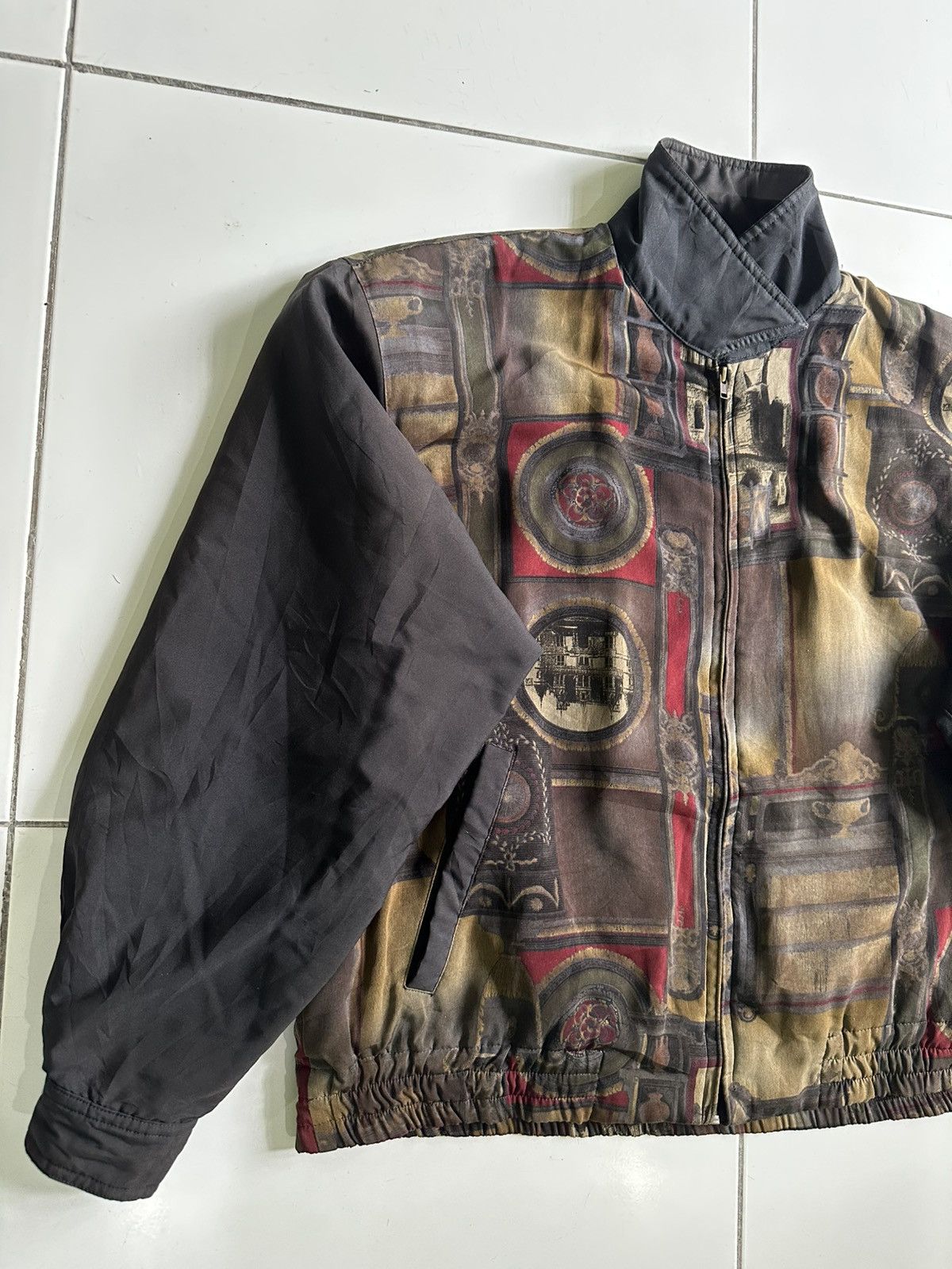 AlphaStyle × Japanese Brand Vintage Graphic Alpha scene Zipup Faded Sleeve Black jacket Size US L / EU 52-54 / 3 - 4 Thumbnail
