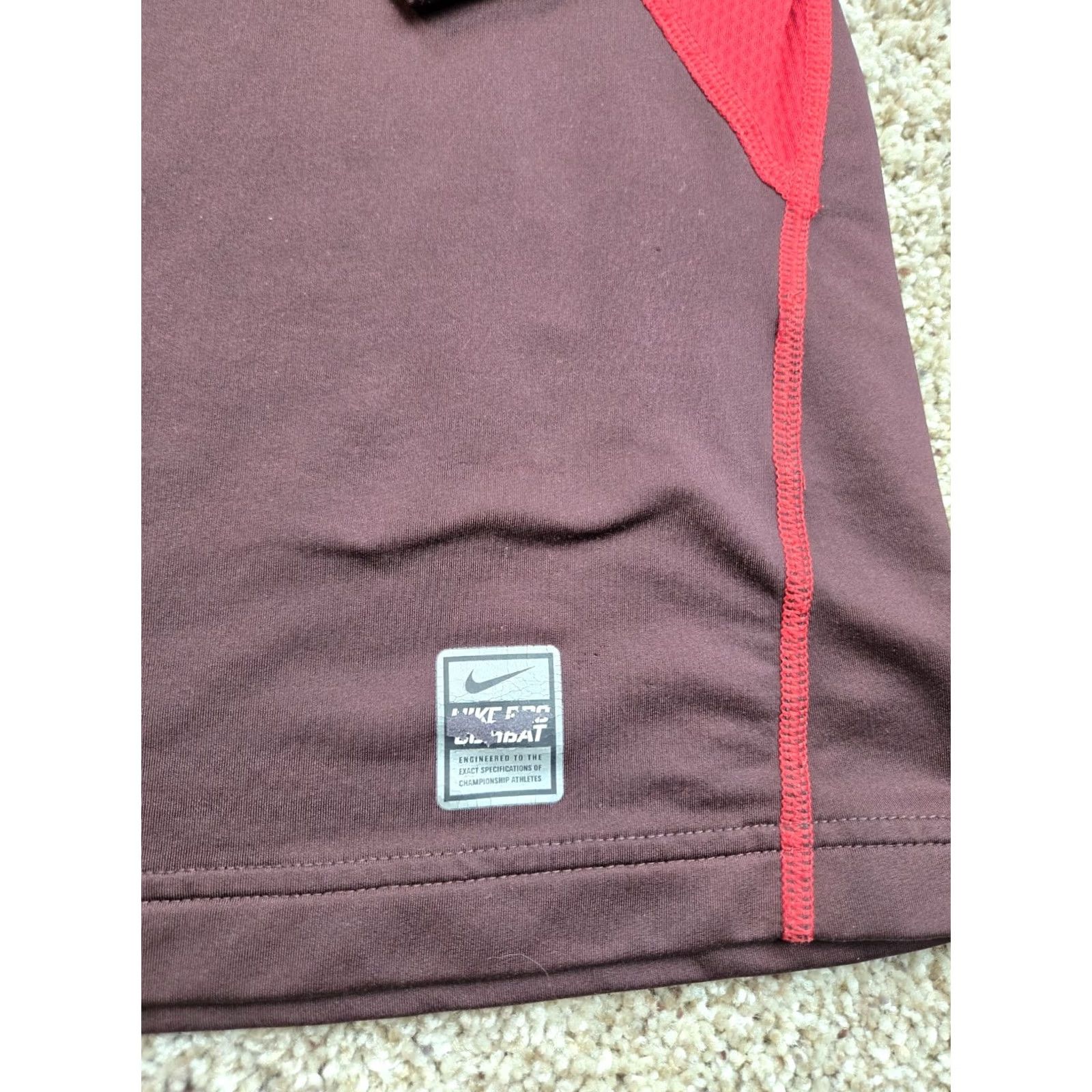 Nike Nike Pro Combat Hyperwarm Shirt Mens M Red Fitted Dri Fit Thermal Crew Neck Pullover Long Sleeve Athletic Running & Gym Nike Dri-Fit Pro Combat 90s Size US M / EU 48-50 / 2 - 3 Thumbnail