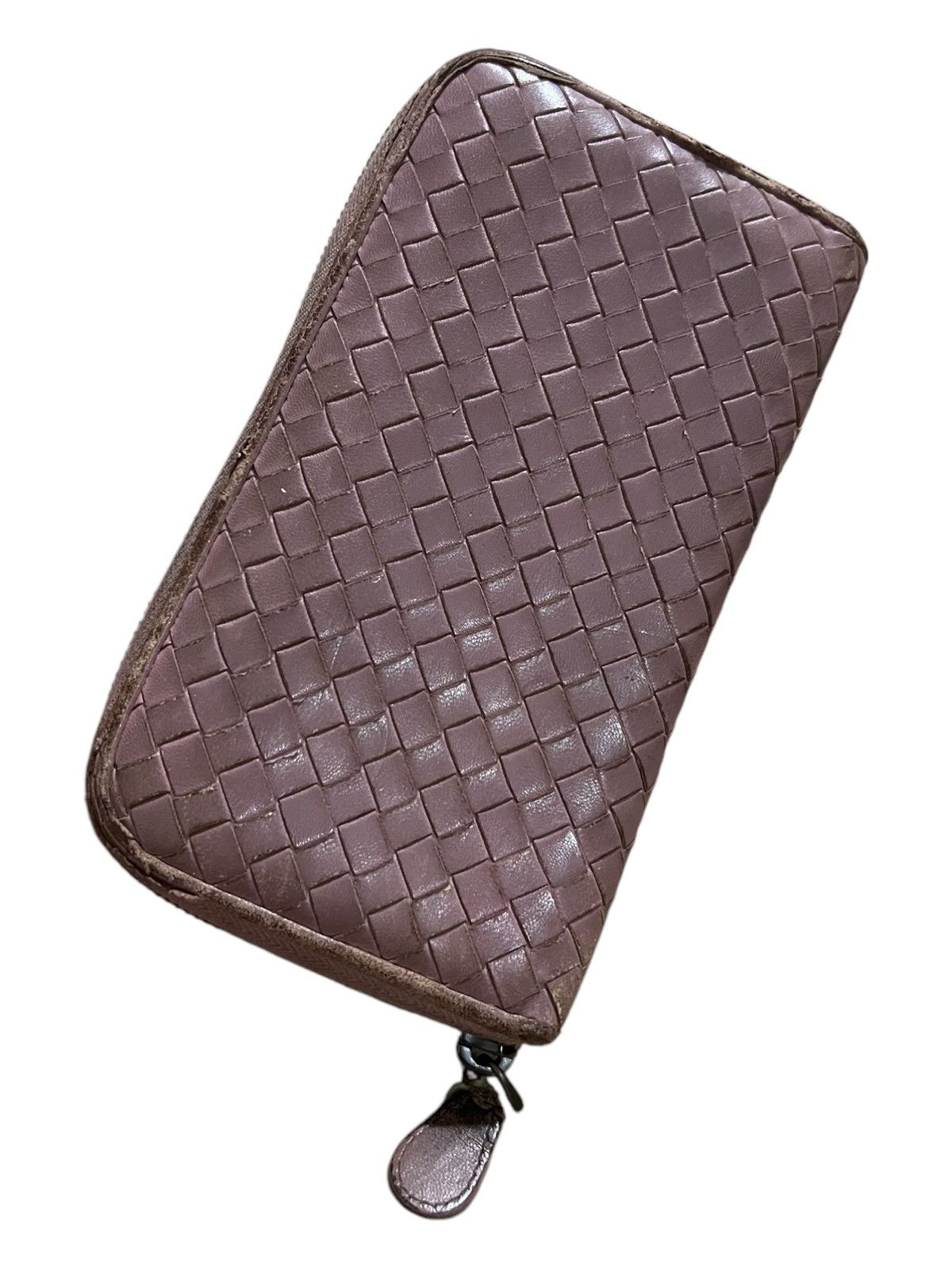 Bottega Veneta Bottega Veneta Intrecciato Leather Bordeaux Zip Long Wallet Size ONE SIZE - 4 Thumbnail