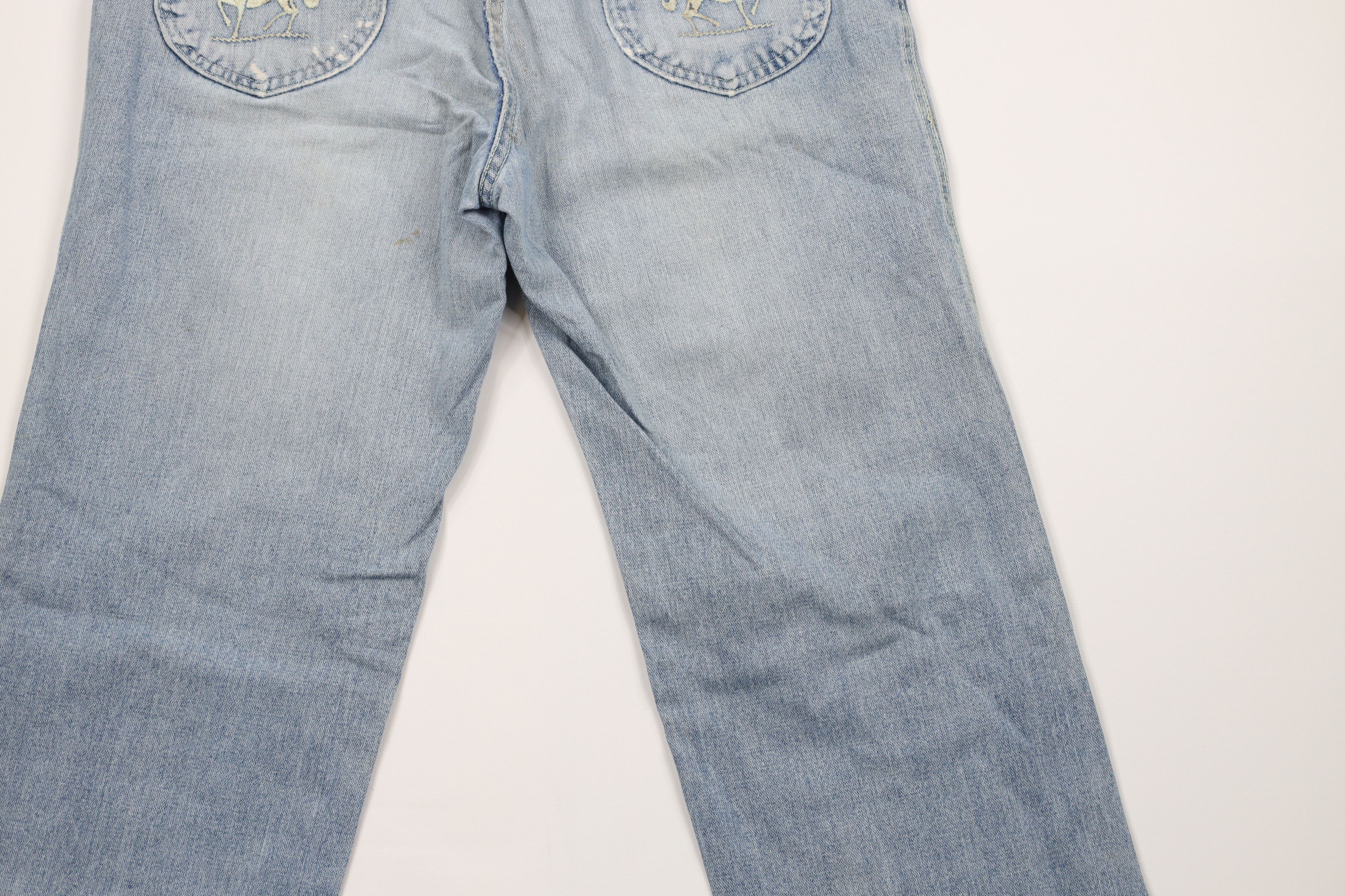 Vintage Vintage 70s Streetwear Wide Leg Flared Denim Jeans Blue Size US 32 / EU 48 - 13 Thumbnail